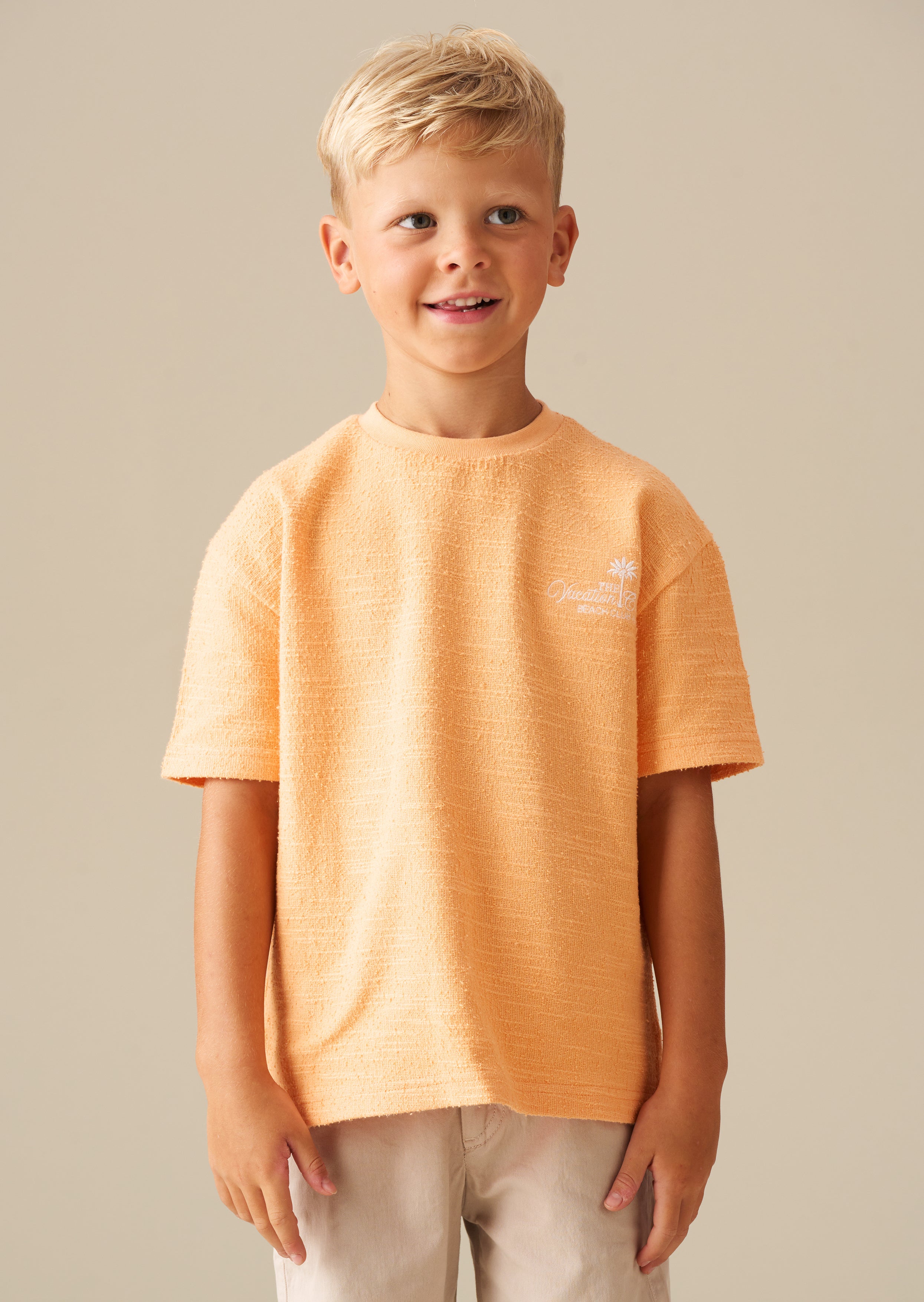 تي شيرت باركر برتقالي محكم الملمس