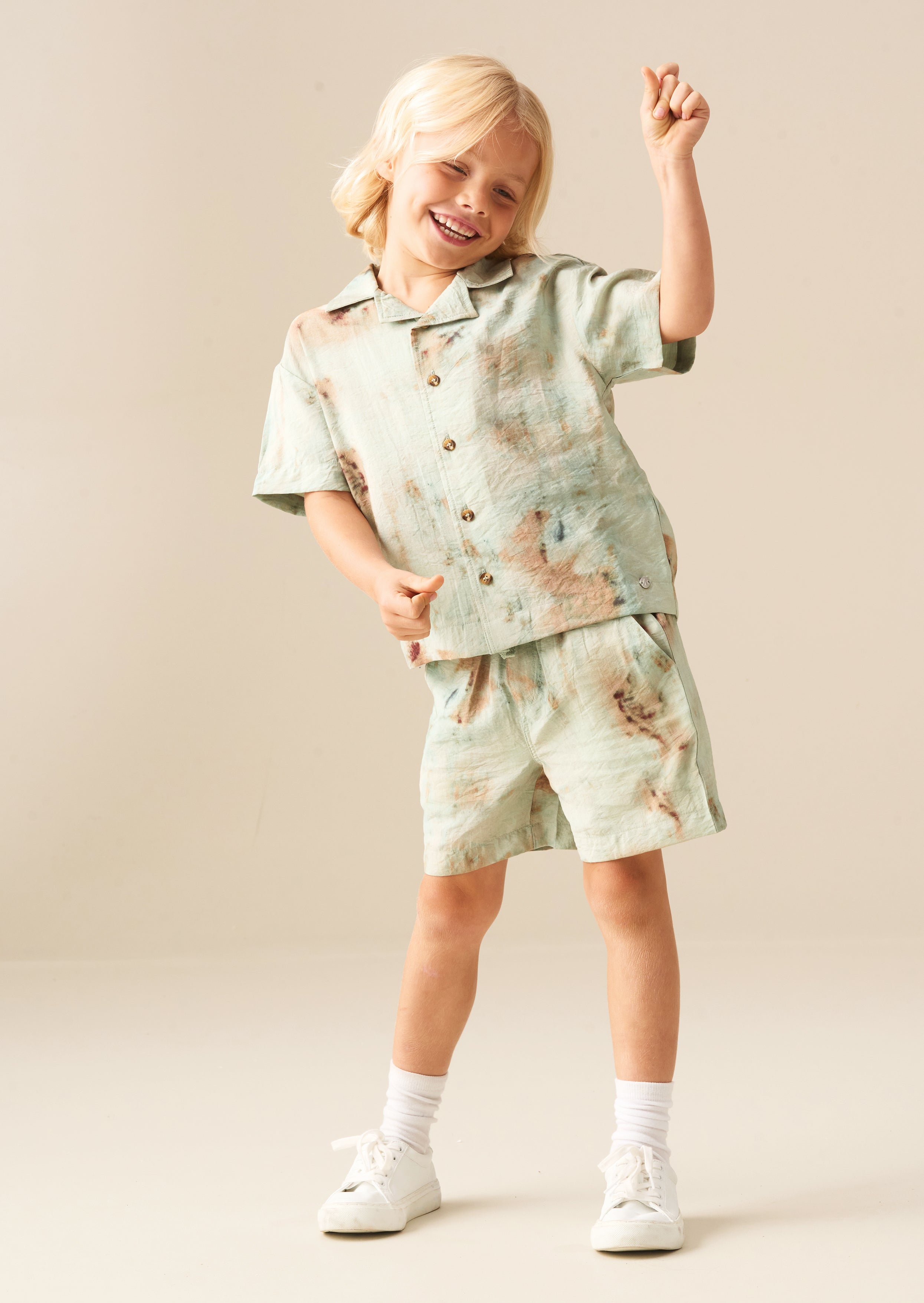 Teddy Tie Dye Print Short