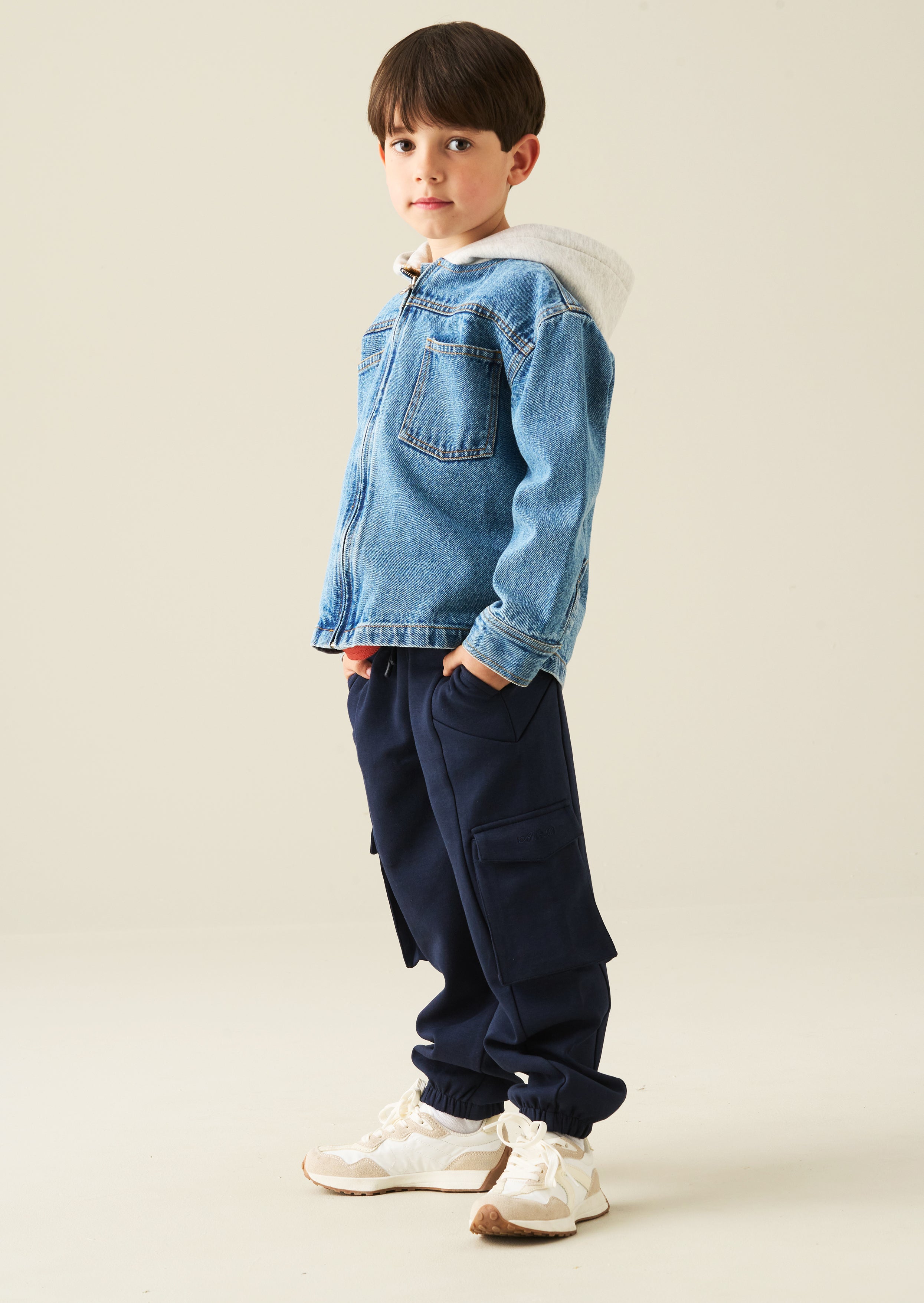 Pantalón Jogger Frank Navy con Paneles