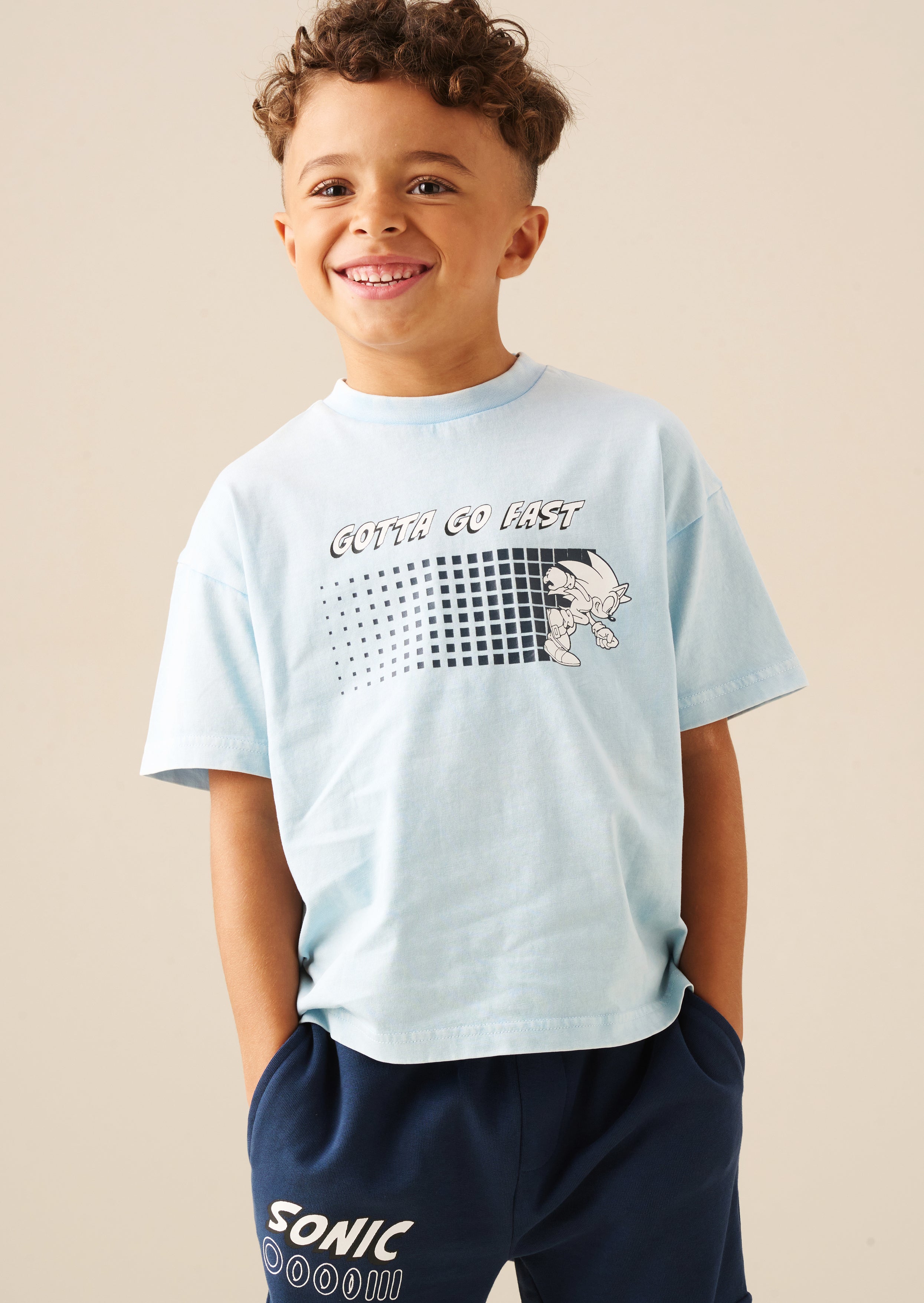 T-shirt surdimensionné Sonic délavé