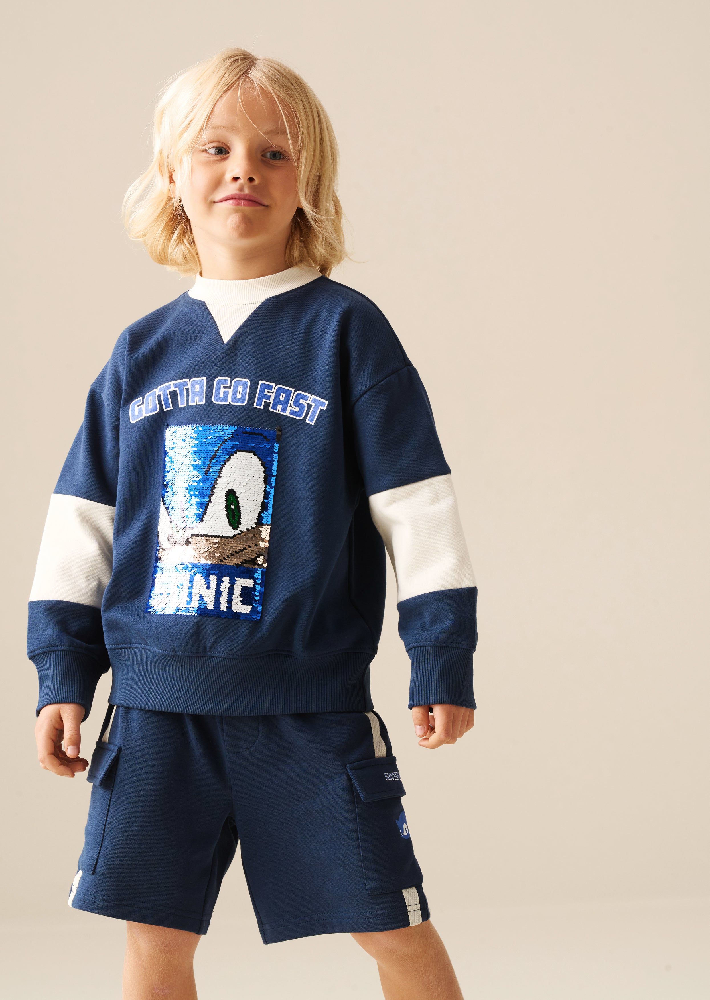 Shorts à bande latérale Sonic