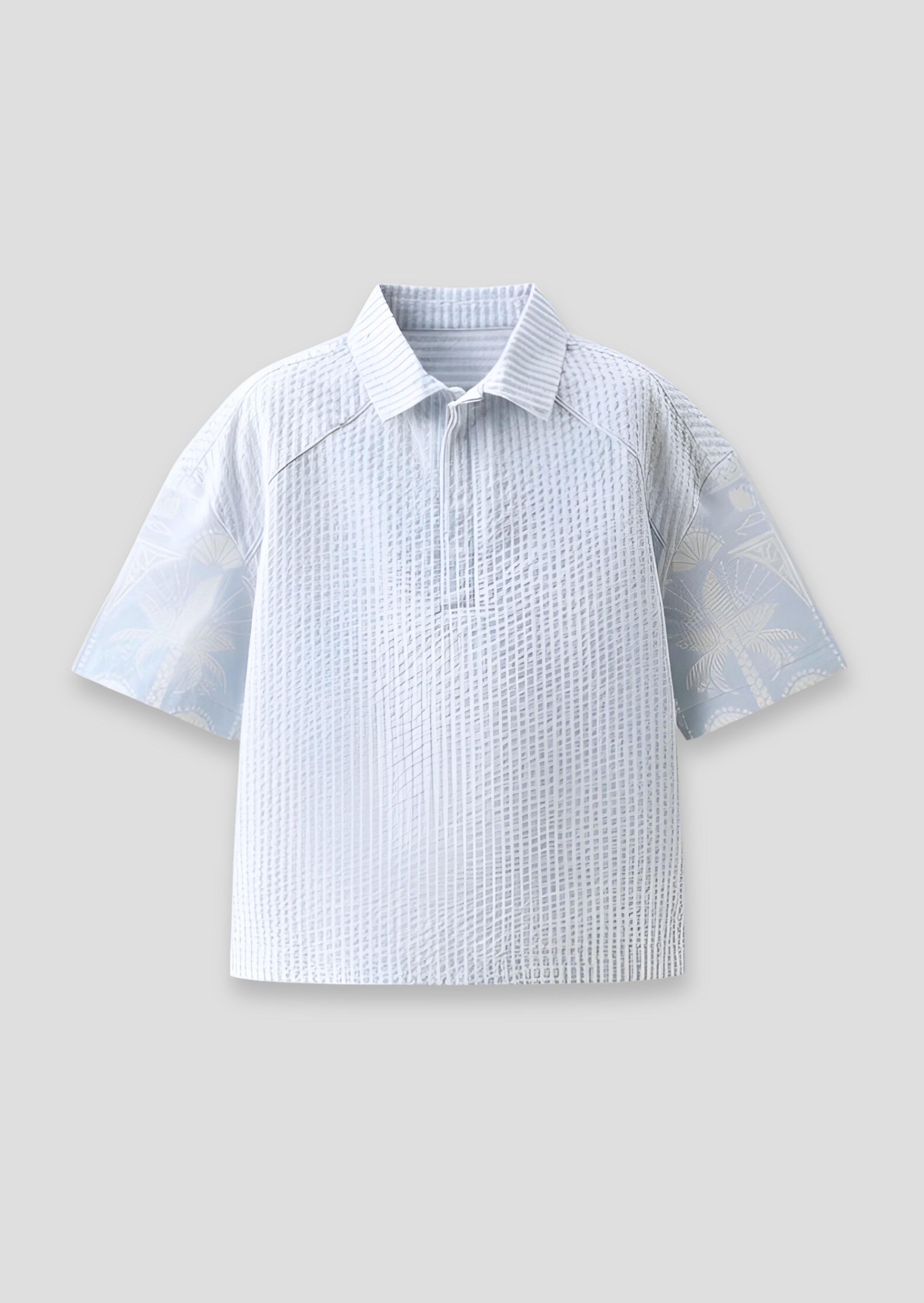 Regan Cut And Sew Stripe Palm Shirt