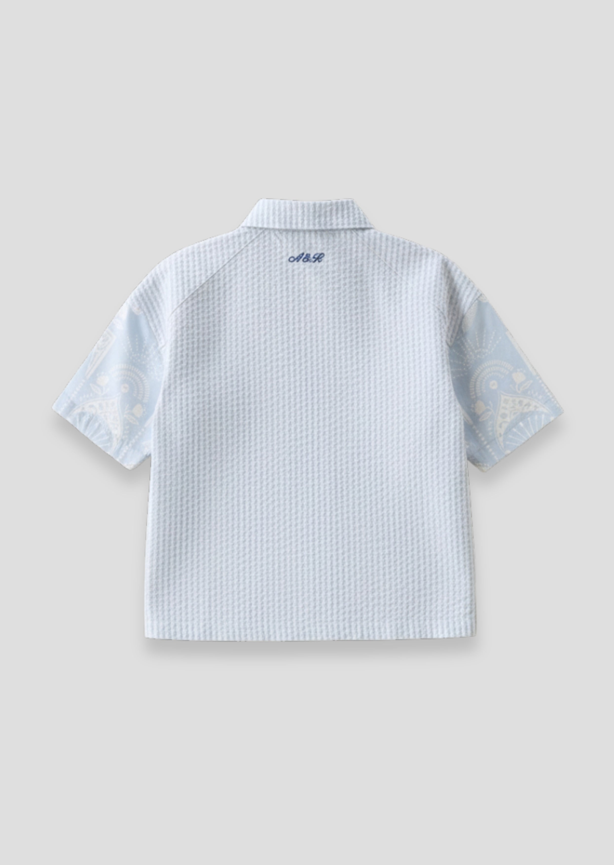 Regan Cut And Sew Stripe Palm Shirt