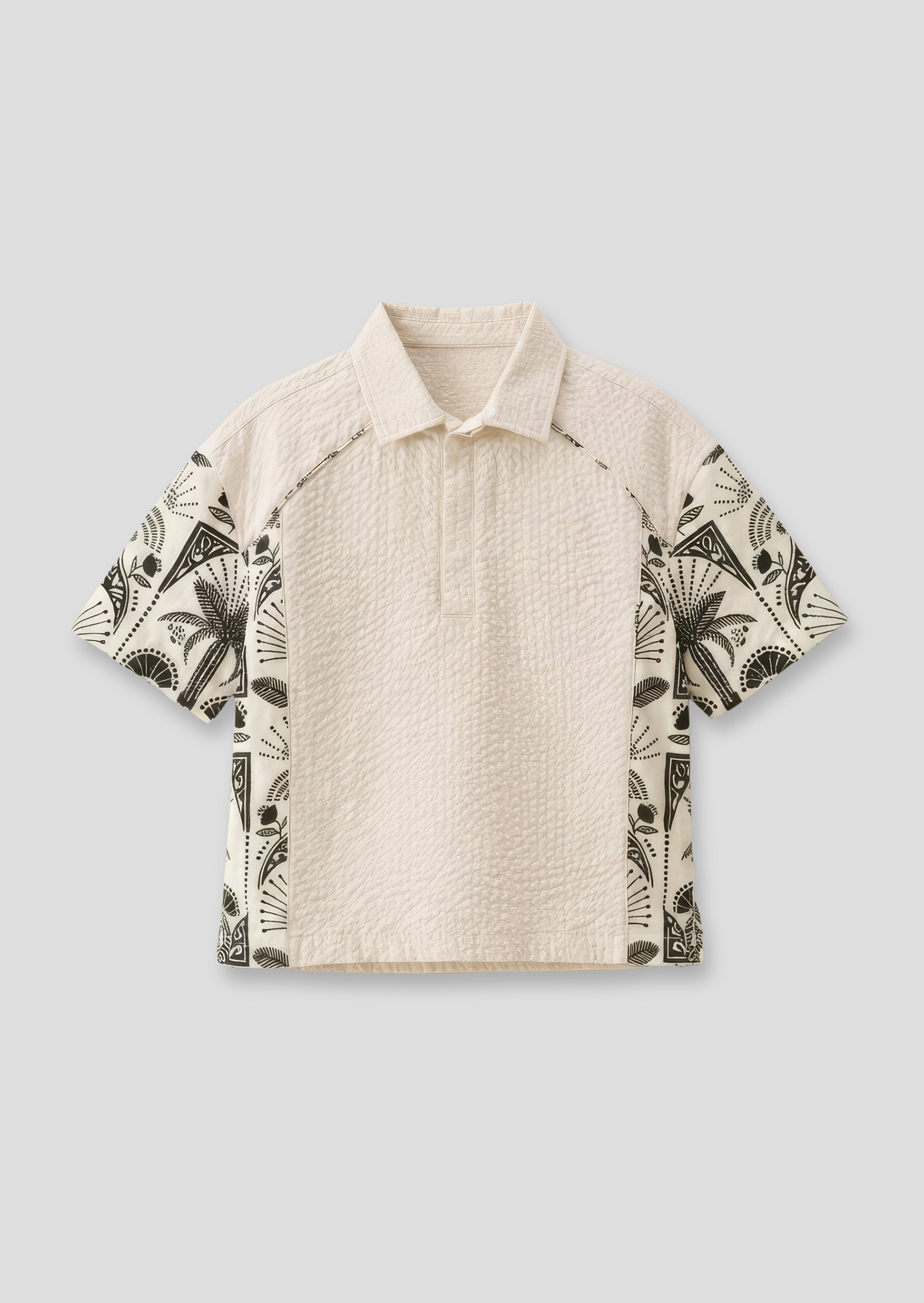 Regan Cut And Sew Stripe Palm Shirt