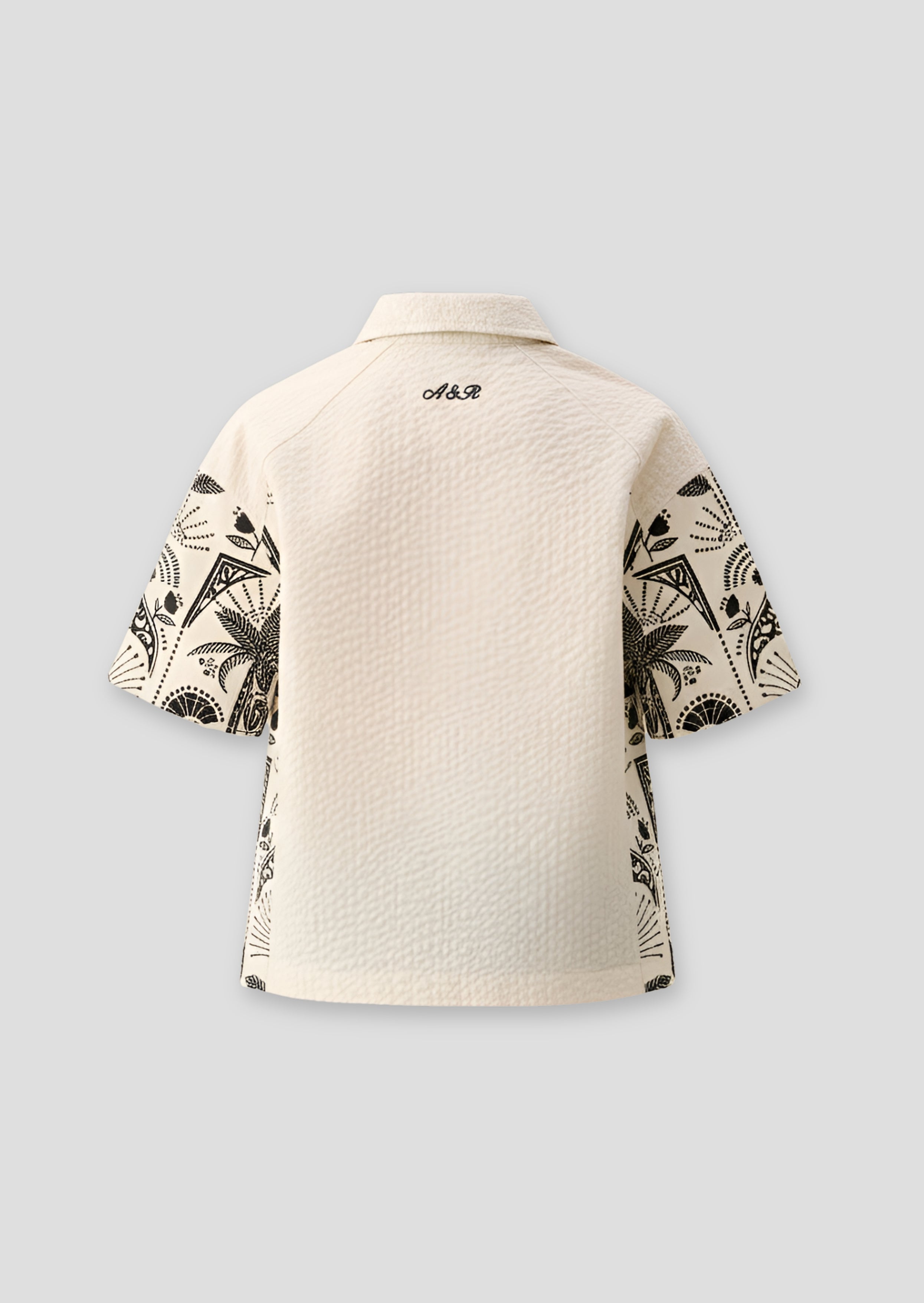 Regan Cut And Sew Stripe Palm Shirt