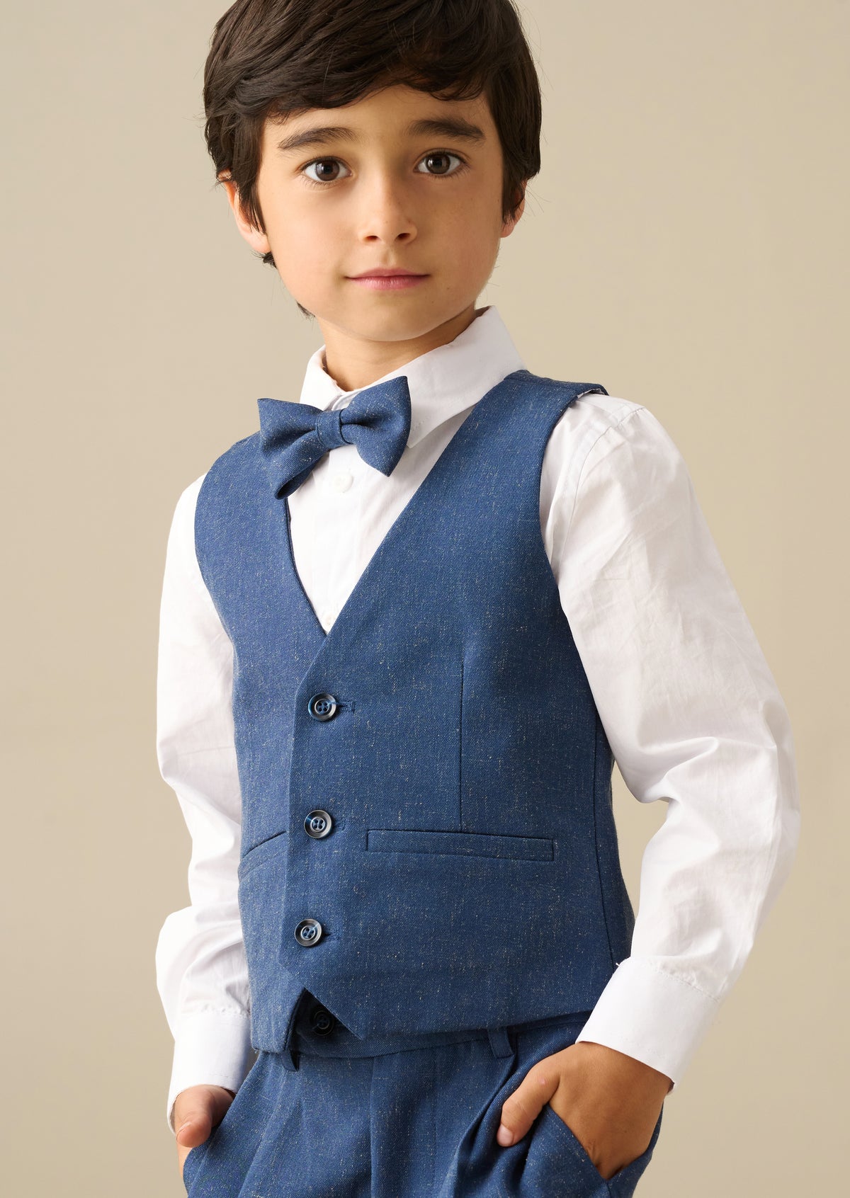 Luca Blue-Melange-Westen-Set