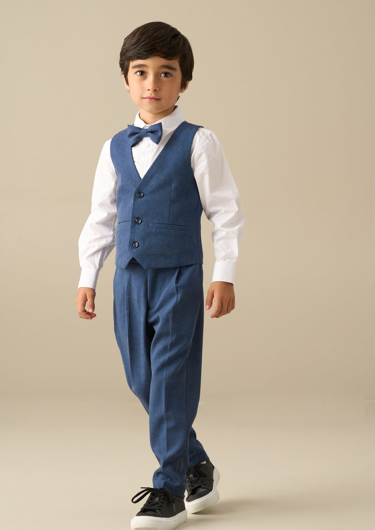 Luca Blue-Melange-Westen-Set
