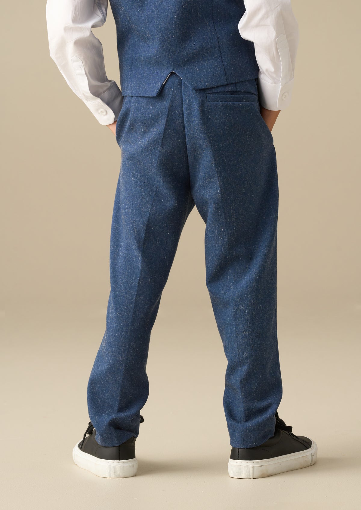 Pantalón elegante Luca azul jaspeado