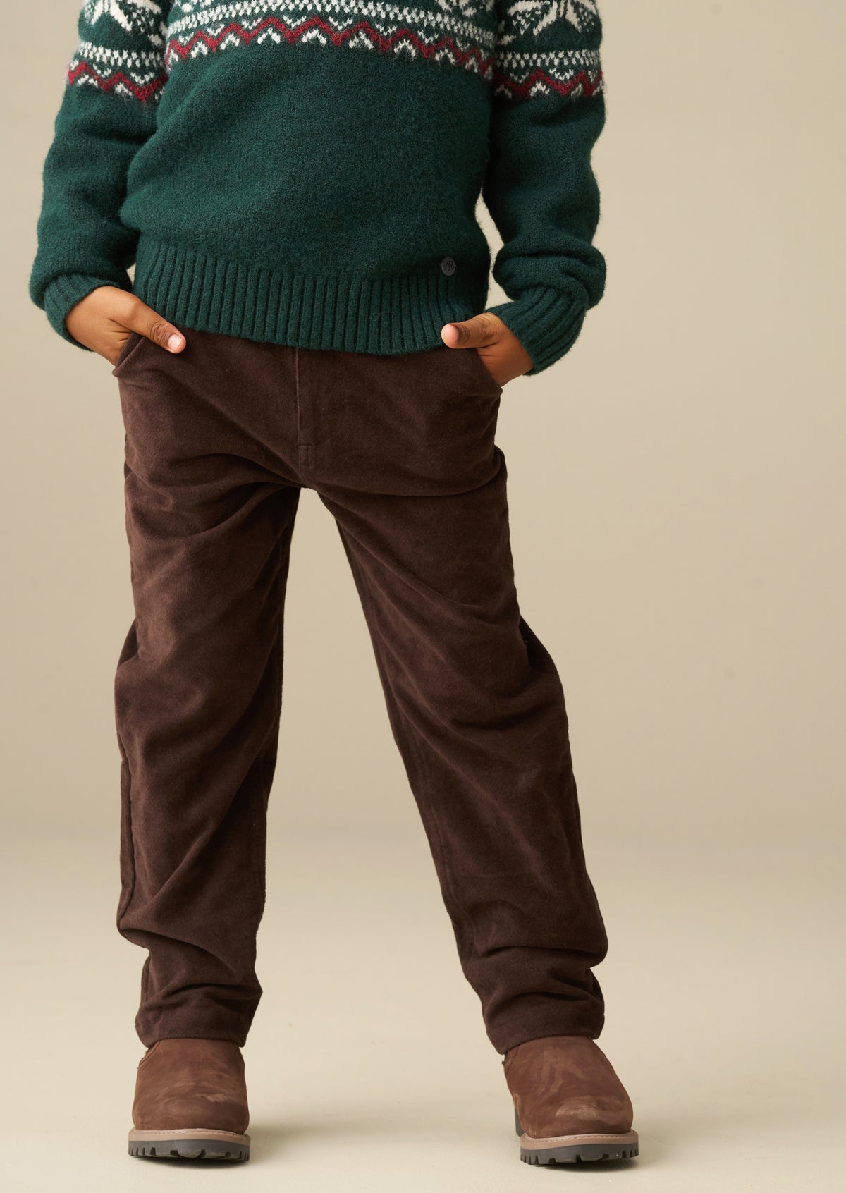 Asher Chocolate Moleskin Trouser