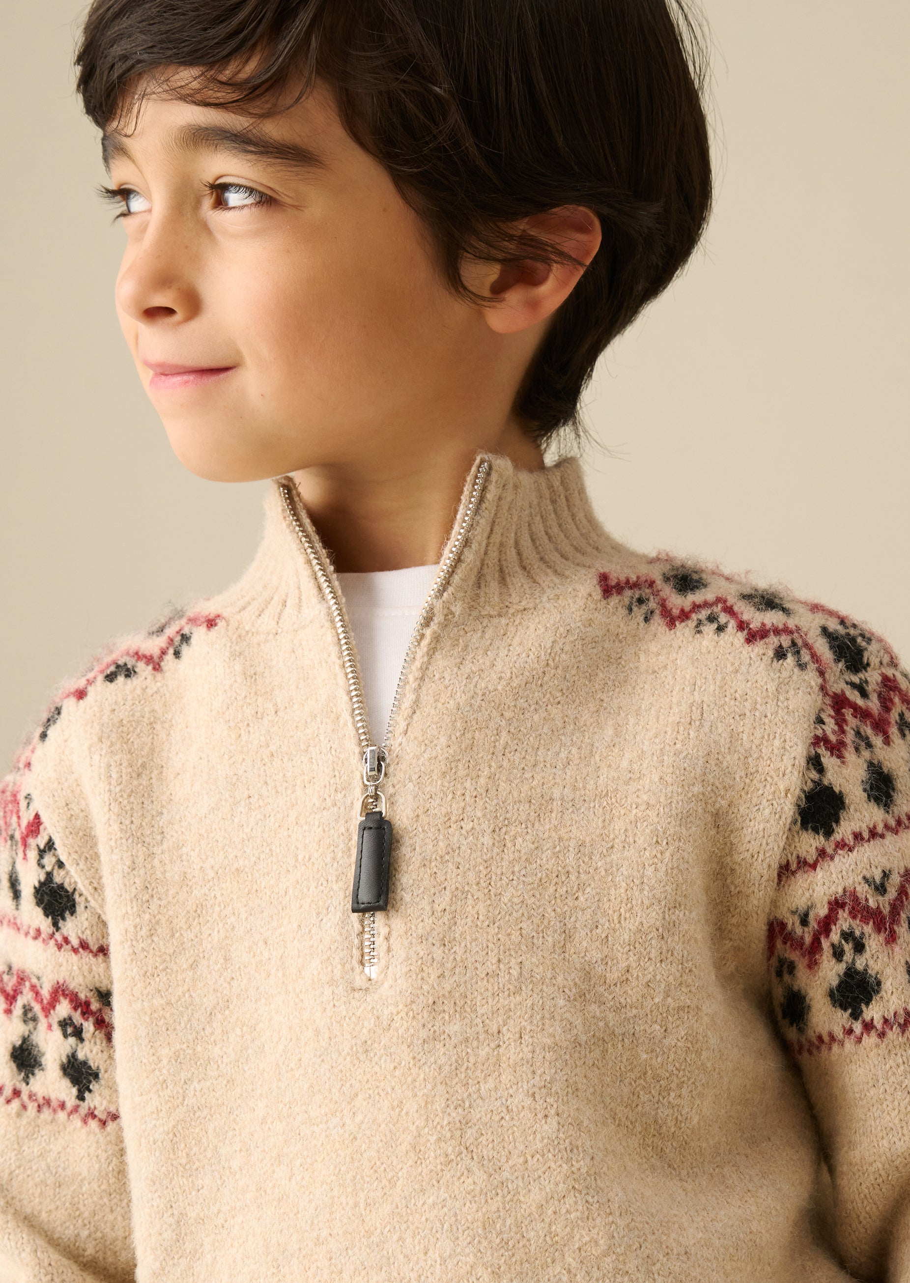 Oakley Fairisle Placement Zip Neck