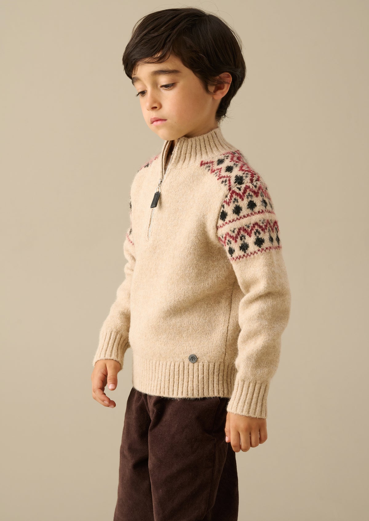 Oakley Fairisle Placement Zip Neck