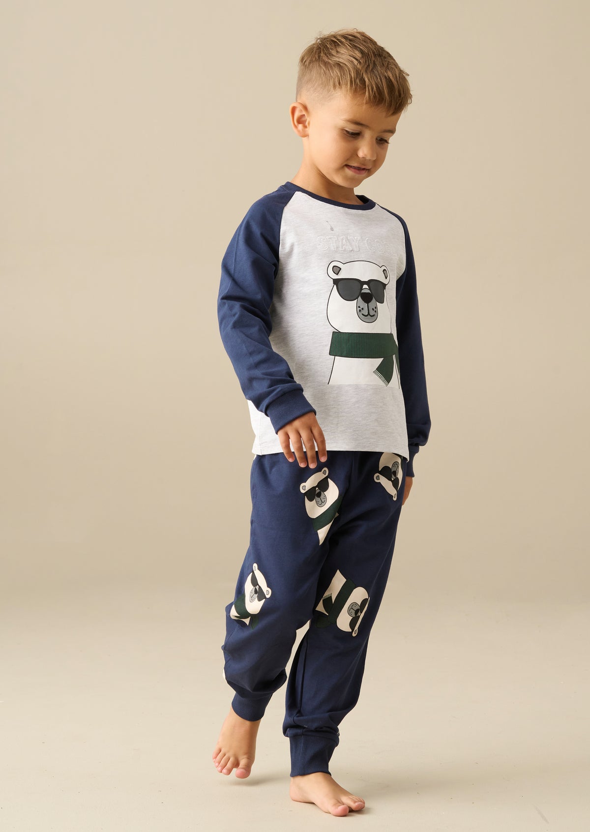 Pijama con estampado de oso Atlas