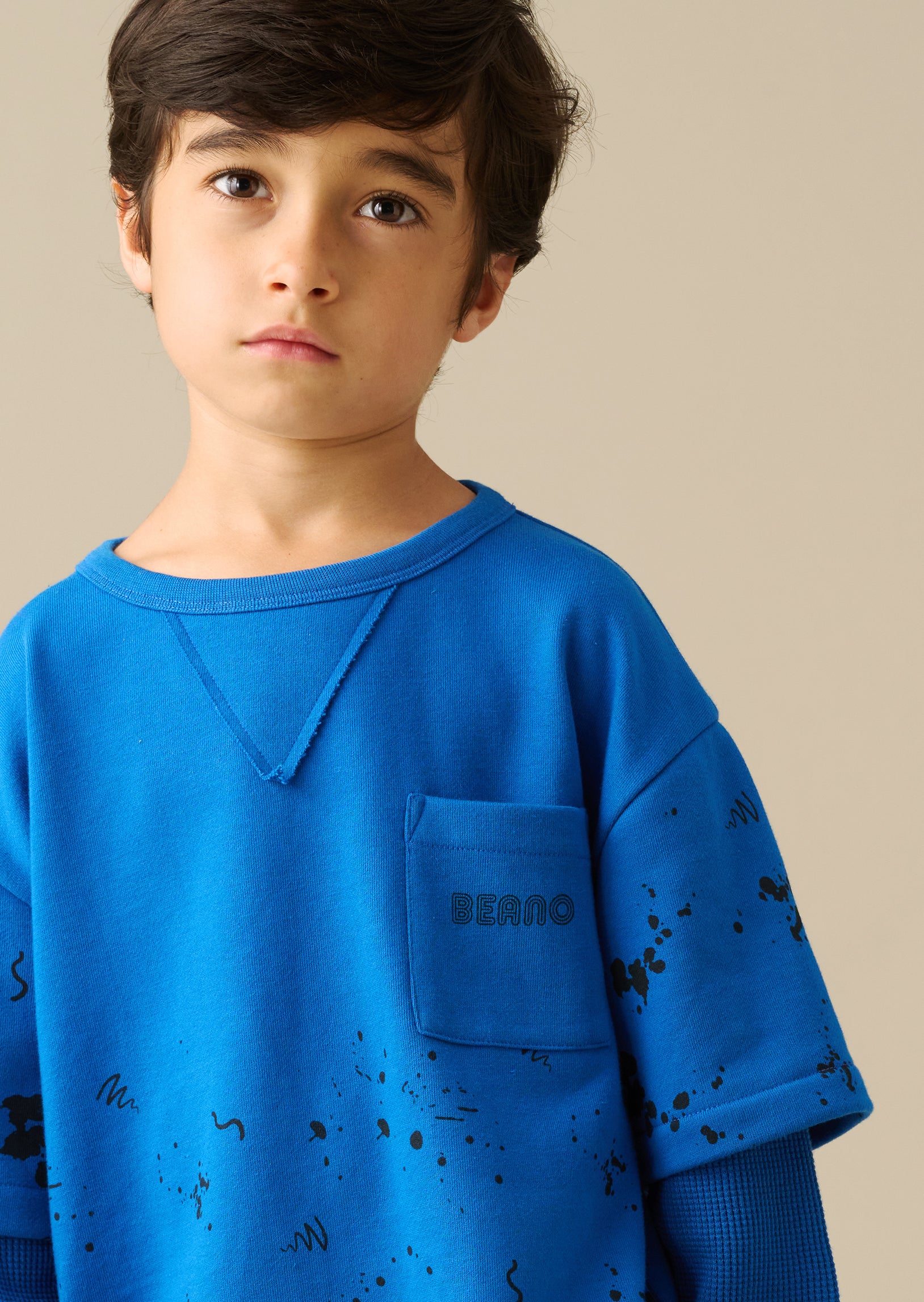 Beano Blue Double Layer Waffle T-Shirt