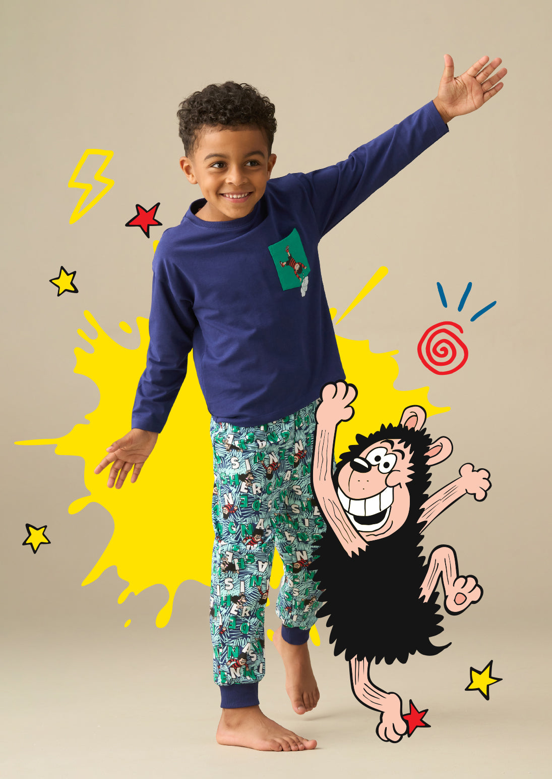 Beano Navy Printed PJs