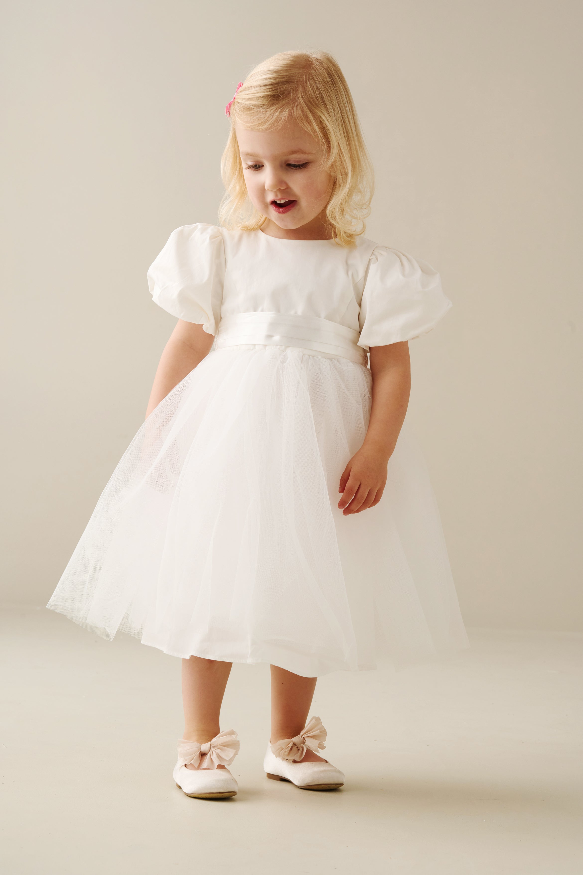 Vestito con fascia in tulle per bambina Selene