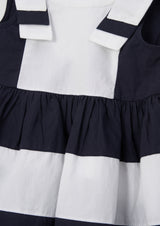 Avery Navy Bow Shoulder Dress