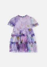 Beatrice Lavender Frill Mesh Dress