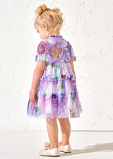 Beatrice Lavender Frill Mesh Dress