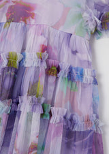 فستان بياتريس لافندر بطية