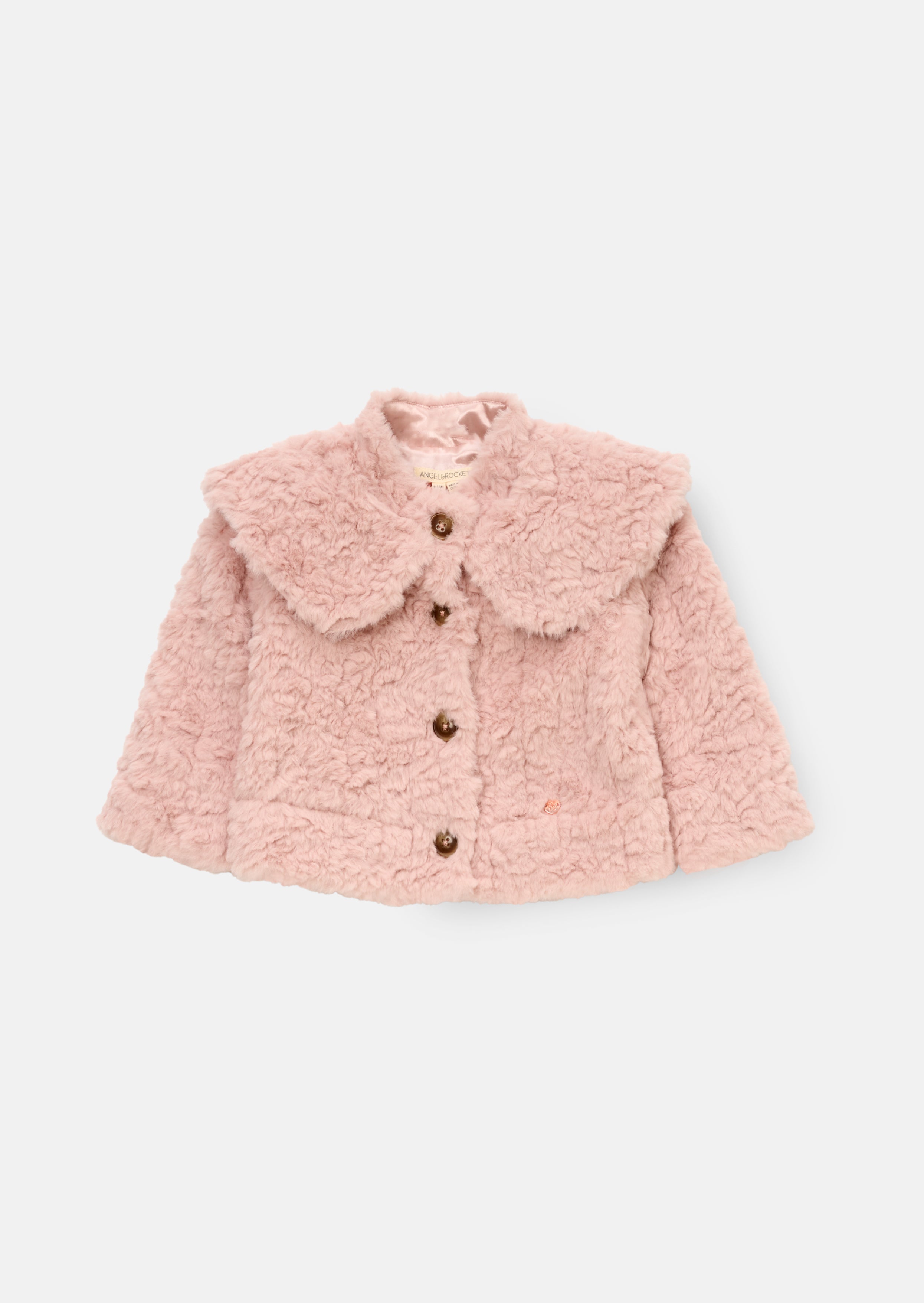 Manteau à col cape en fausse fourrure Cecile