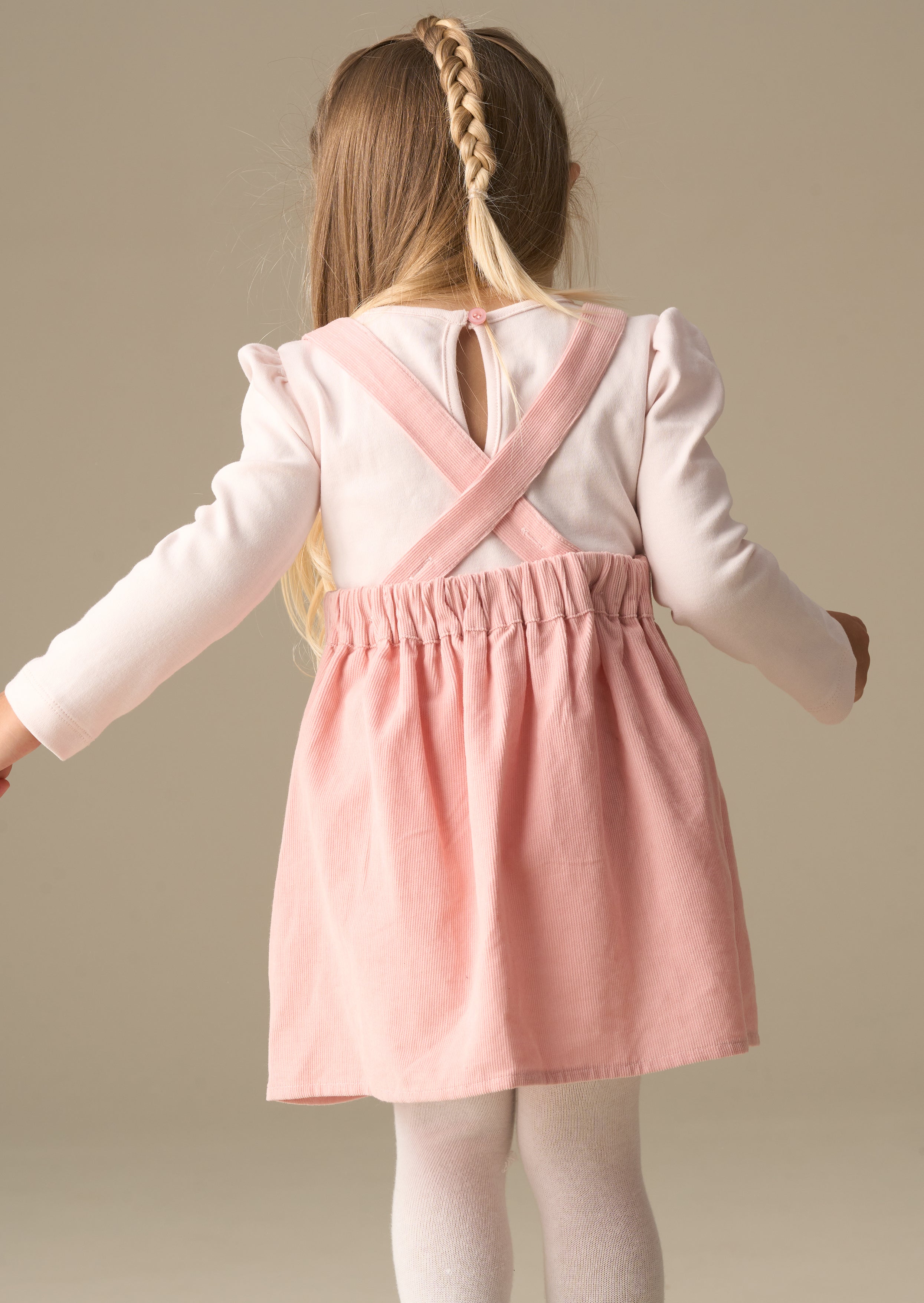 Orla Cord Pinny & Print Bodysuit