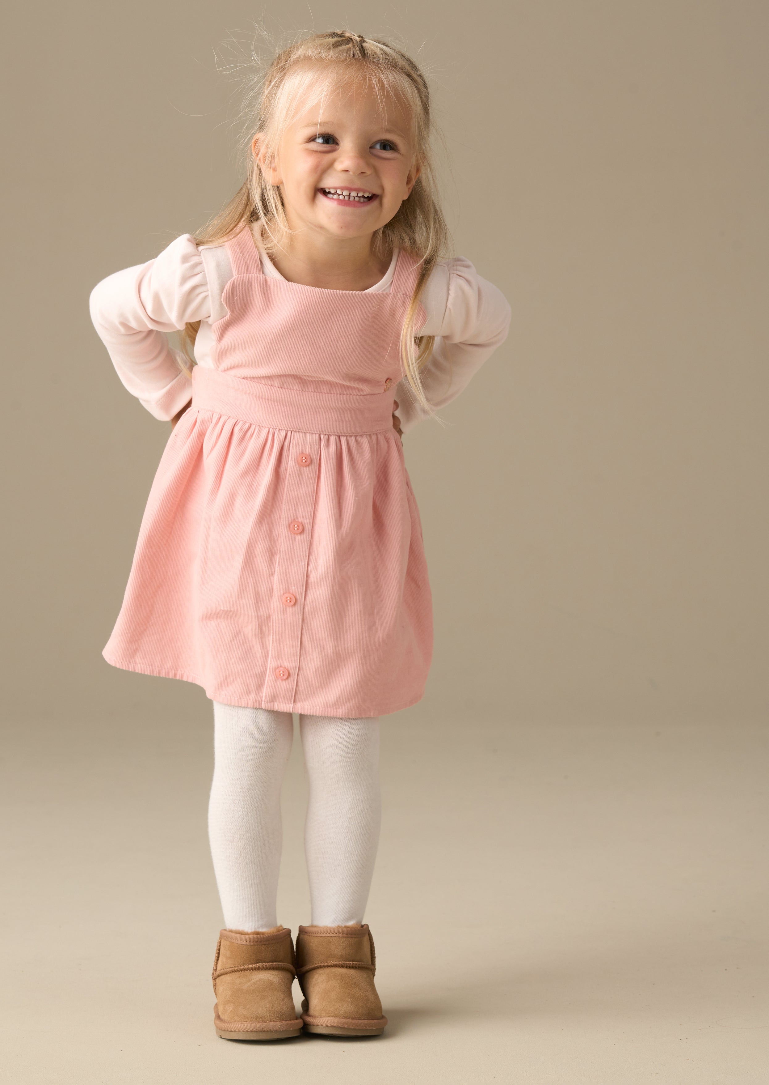 Orla Cord Pinny & Print Bodysuit
