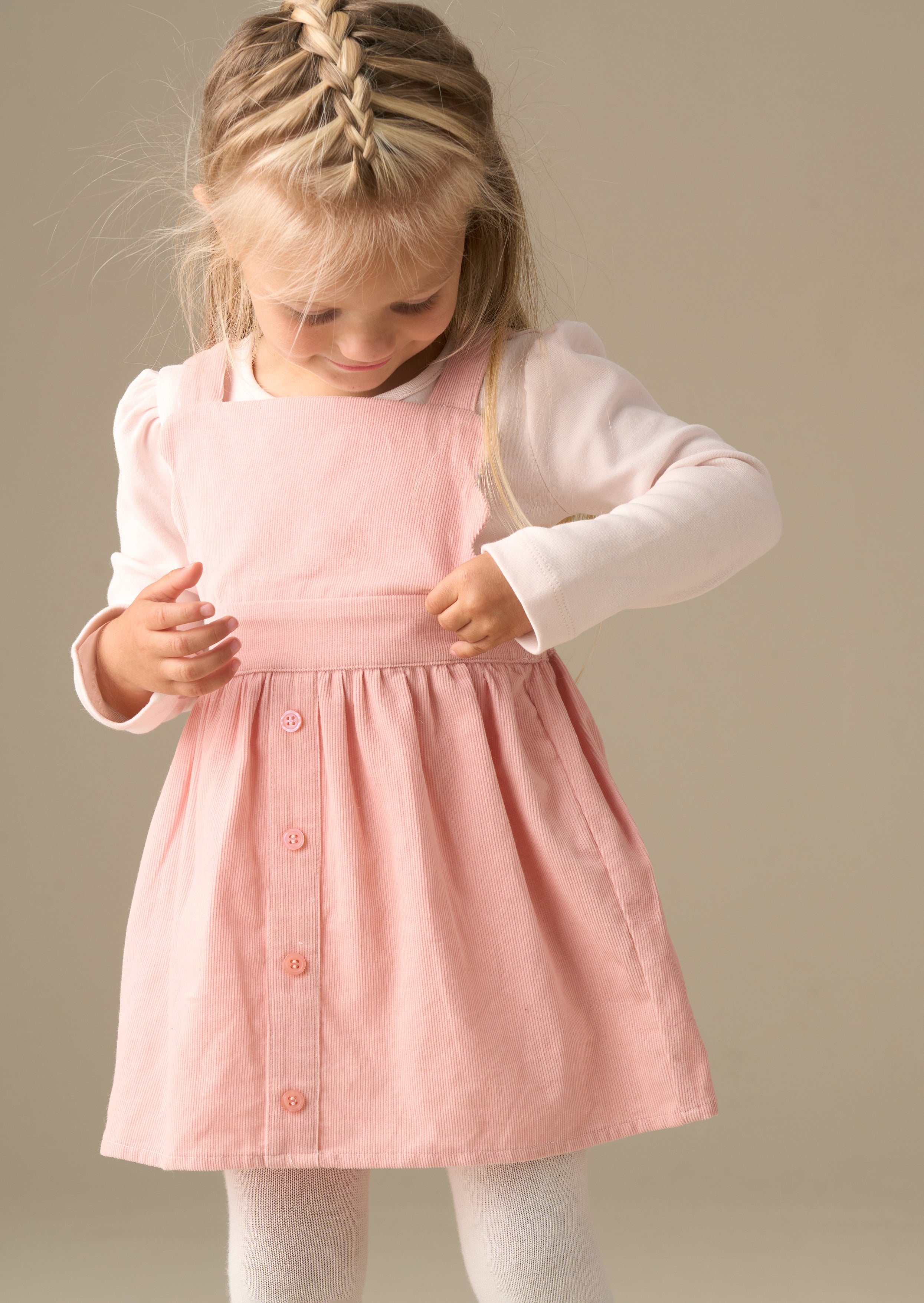 Orla Cord Pinny & Print Bodysuit