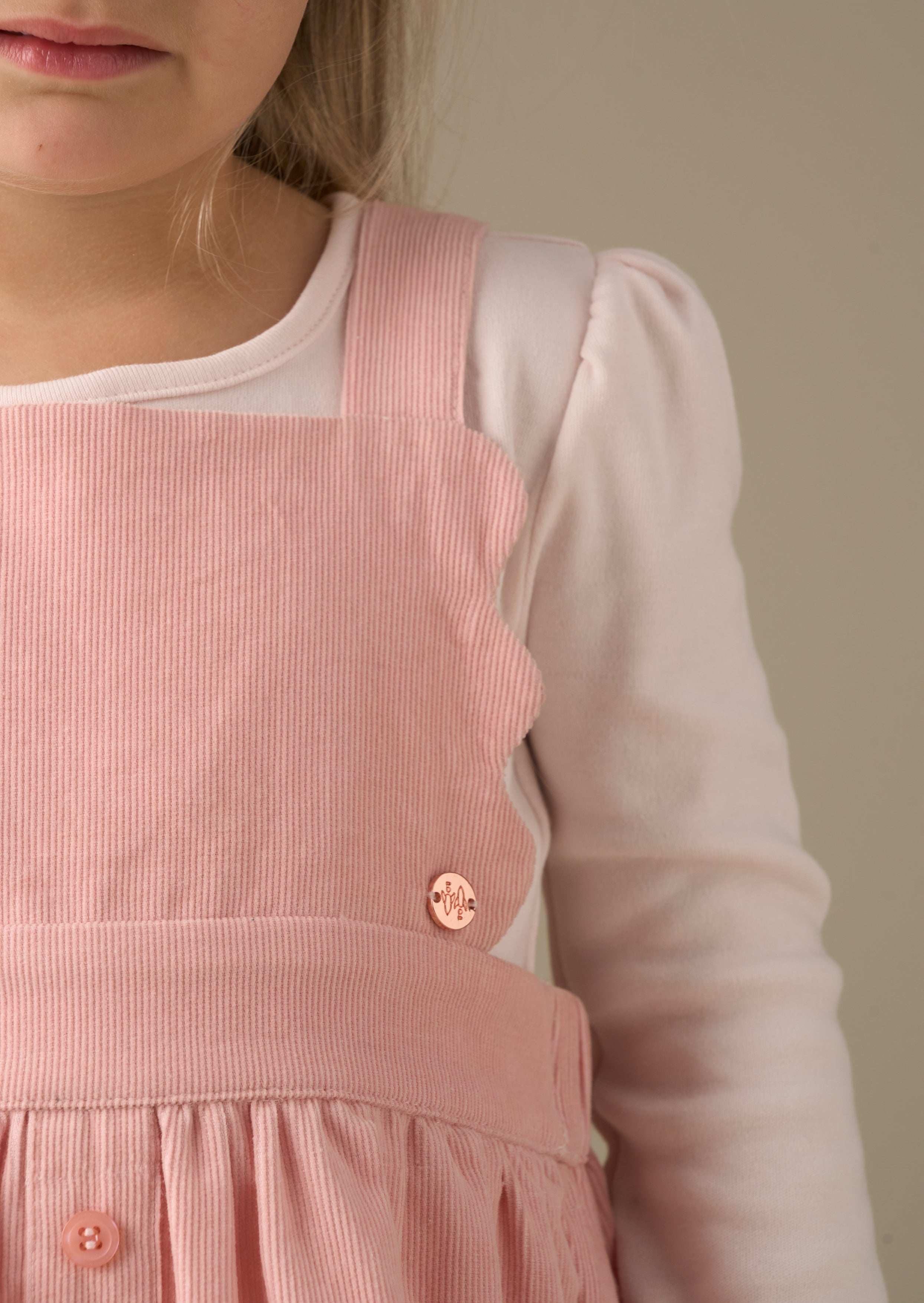 Orla Cord Pinny & Print Bodysuit