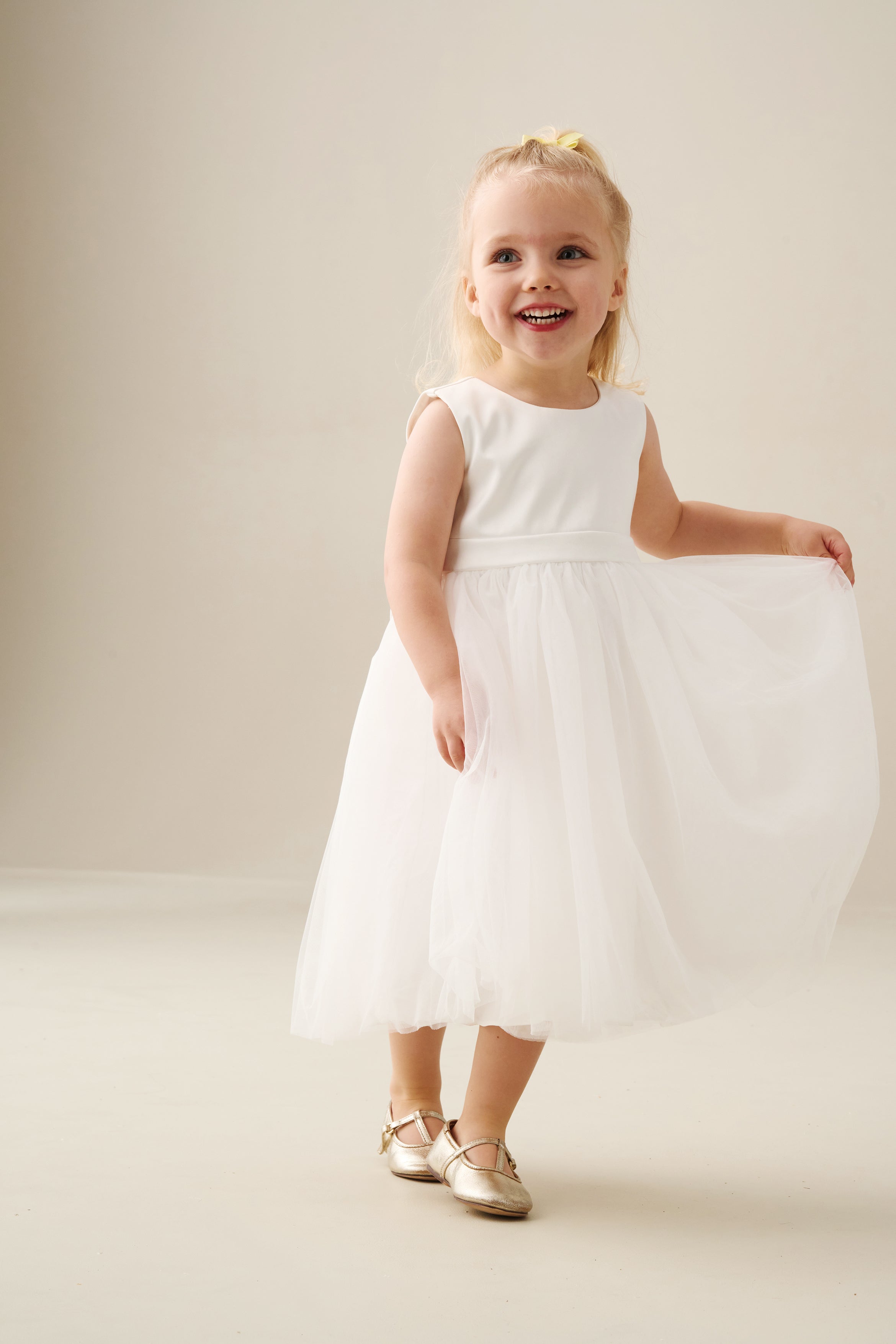 Baby & Toddler White Flower Girl Dress | Angel & Rocket