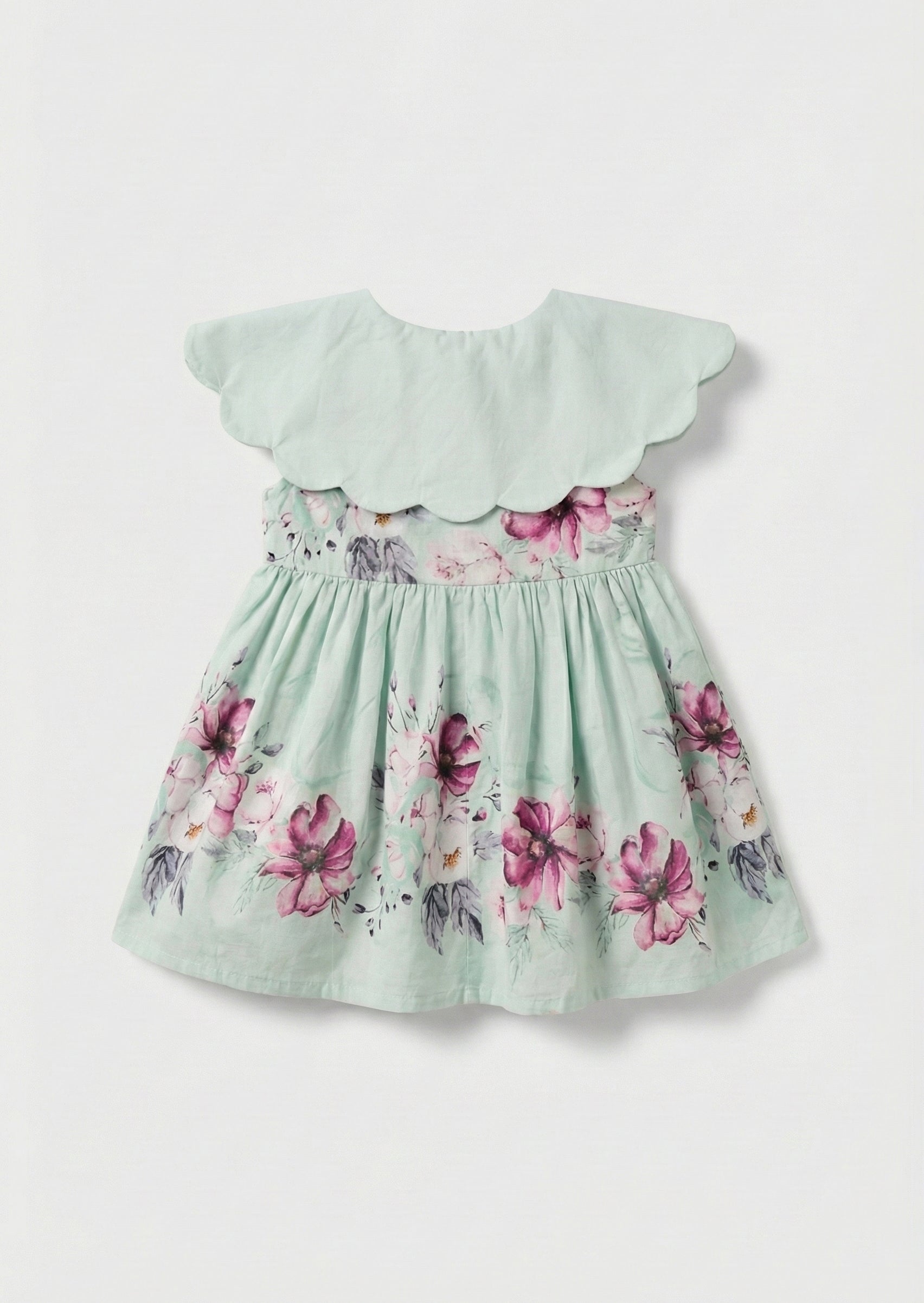 Sybil Mint Scalloped Collar Dress And Bloomer