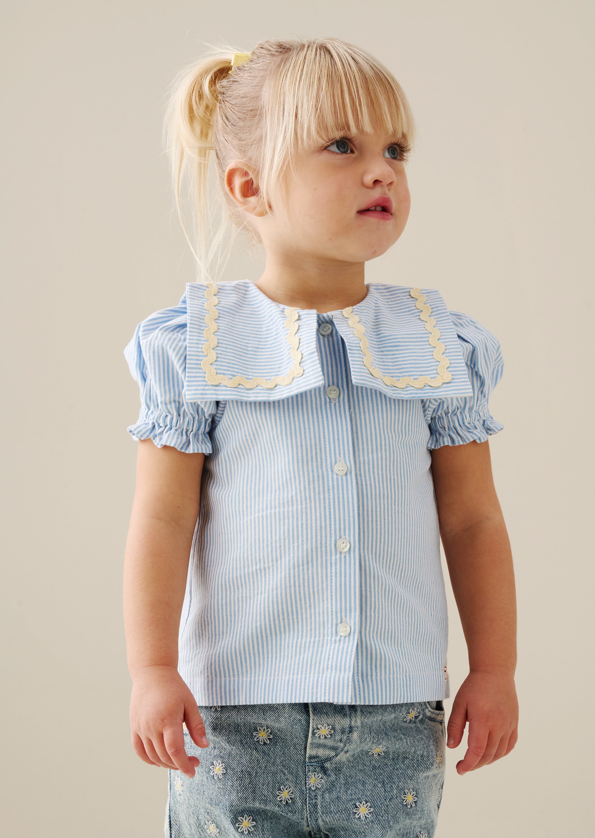 Top a righe con collo Margo Ric Rac