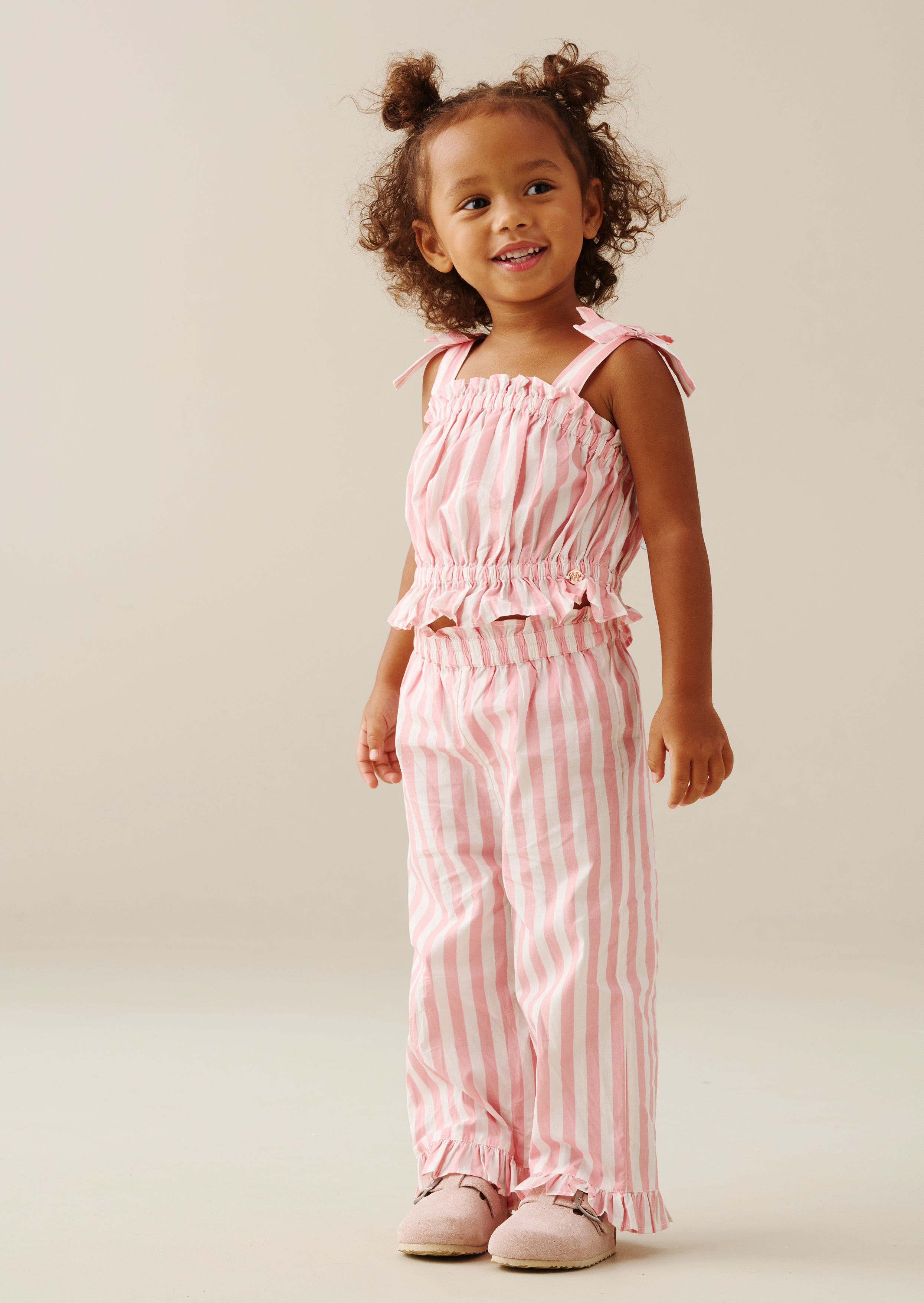 مجموعة بولي كاندي مخطط مع كشكش