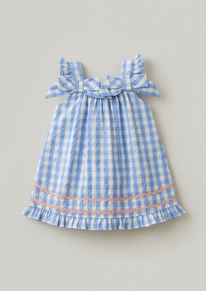 Alora Gingham Ric Rac Dress And Bloomer