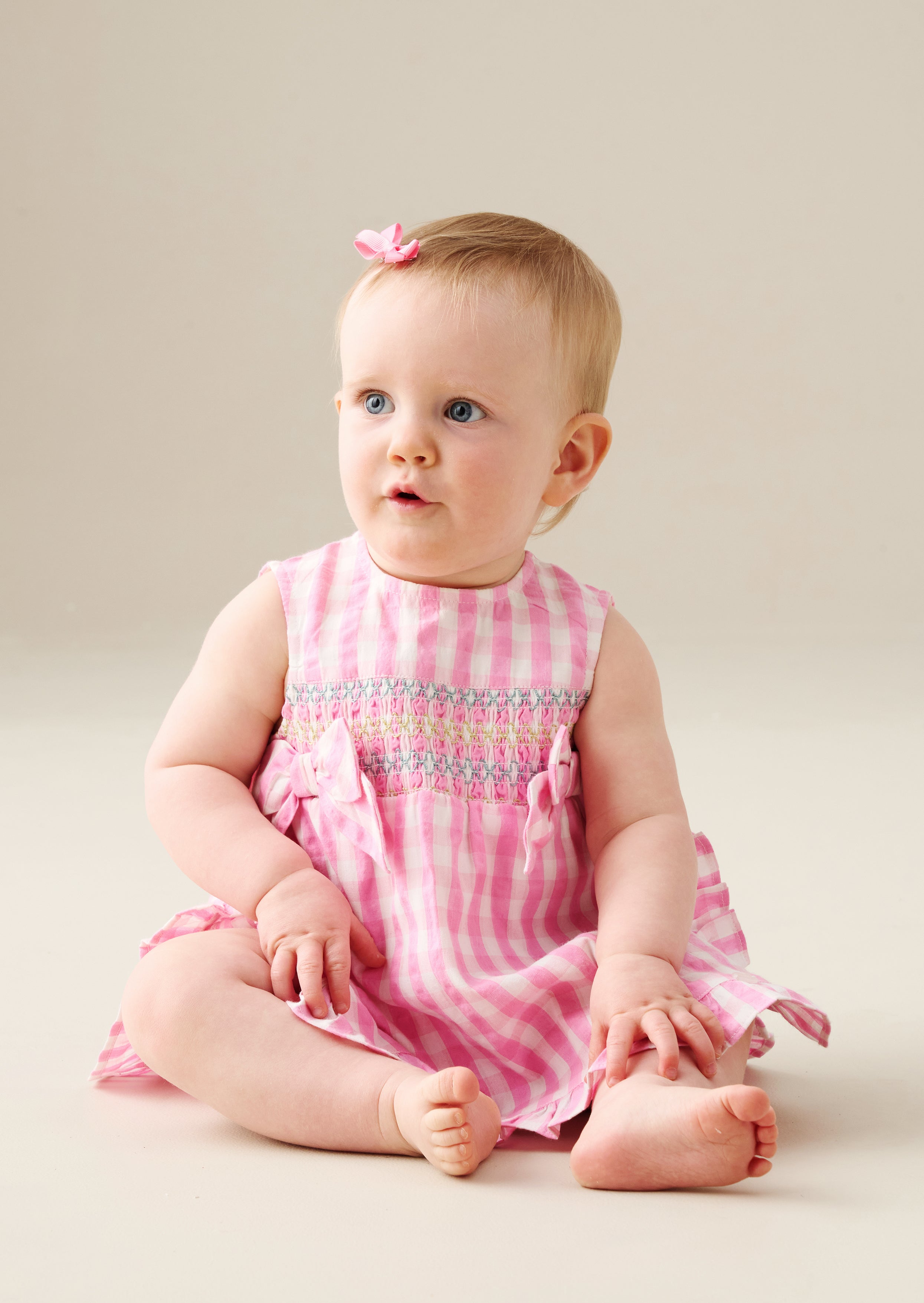 Percy Gingham Frill Dress And Bloomer