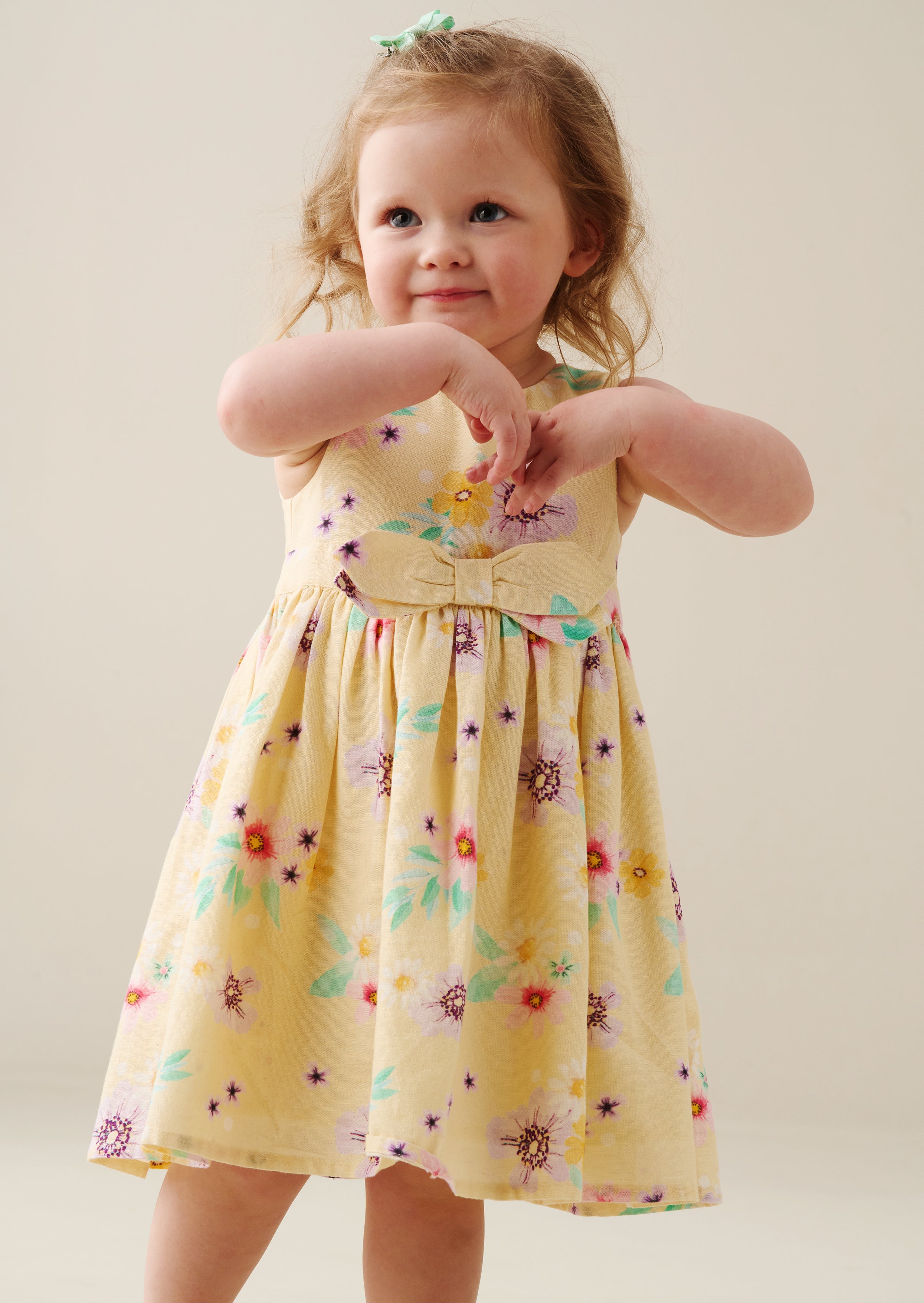 Edie Linen Floral Dress