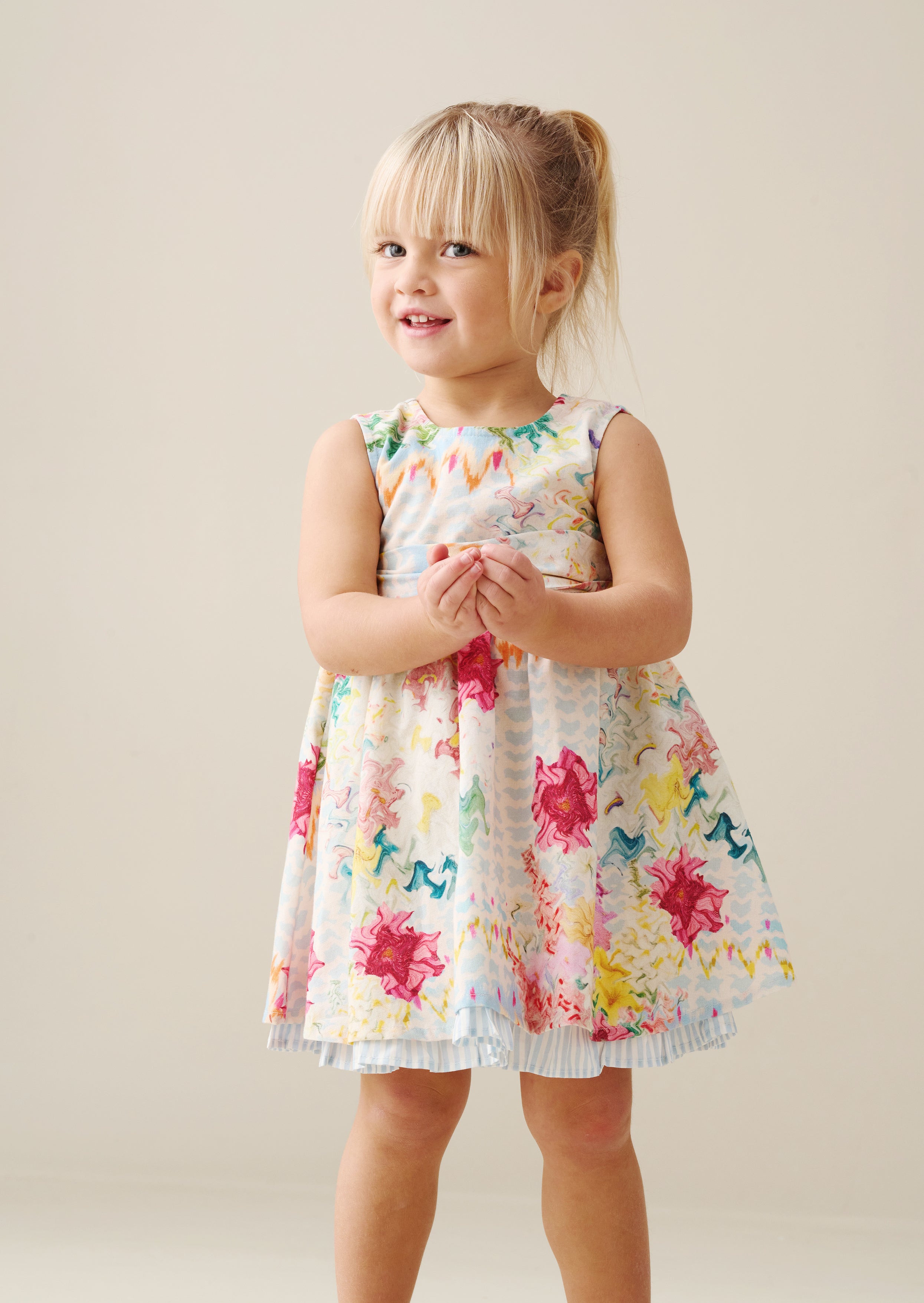 Seren Printed Tie Waist Dress