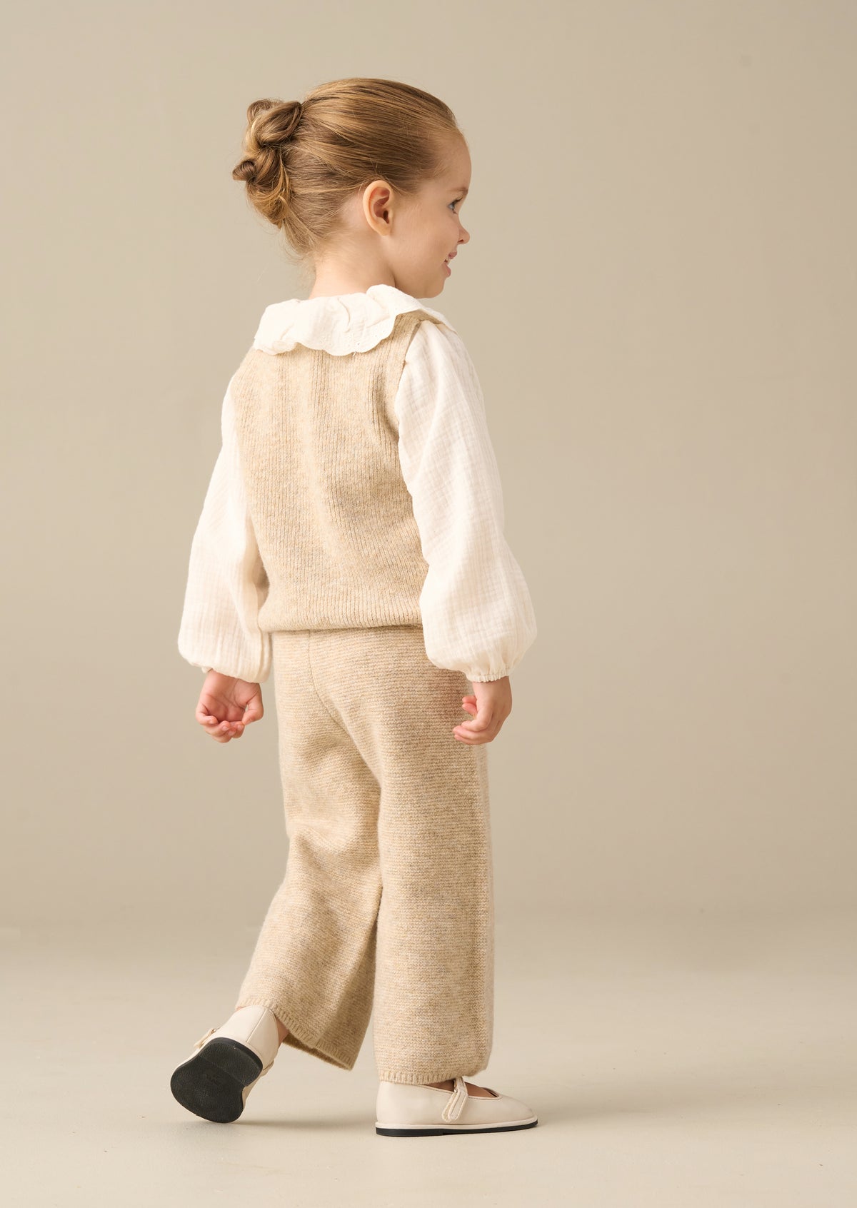 Completo Dottie in maglia a strati con pullover e pantaloni