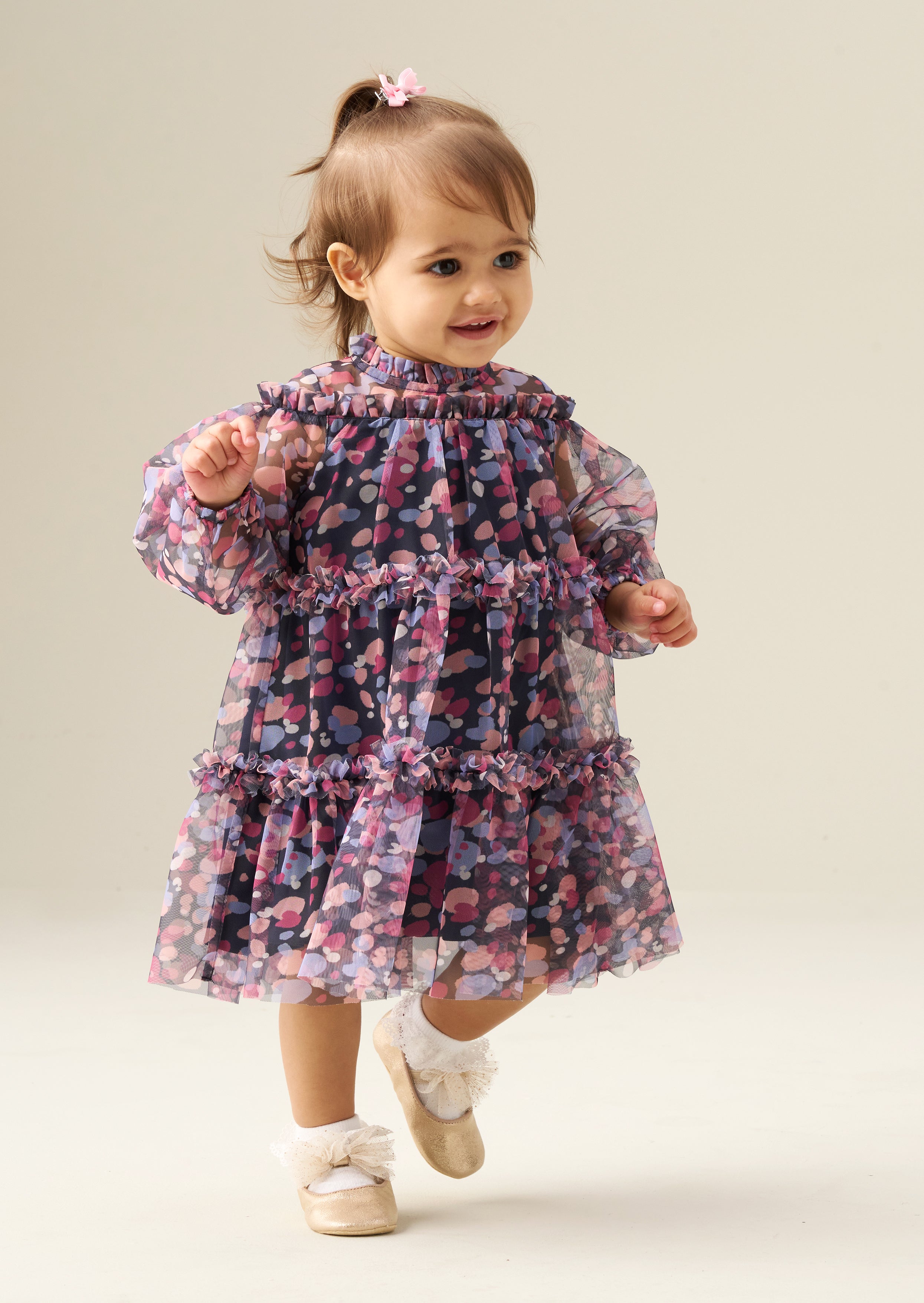 Cara Tiered Mesh Dress