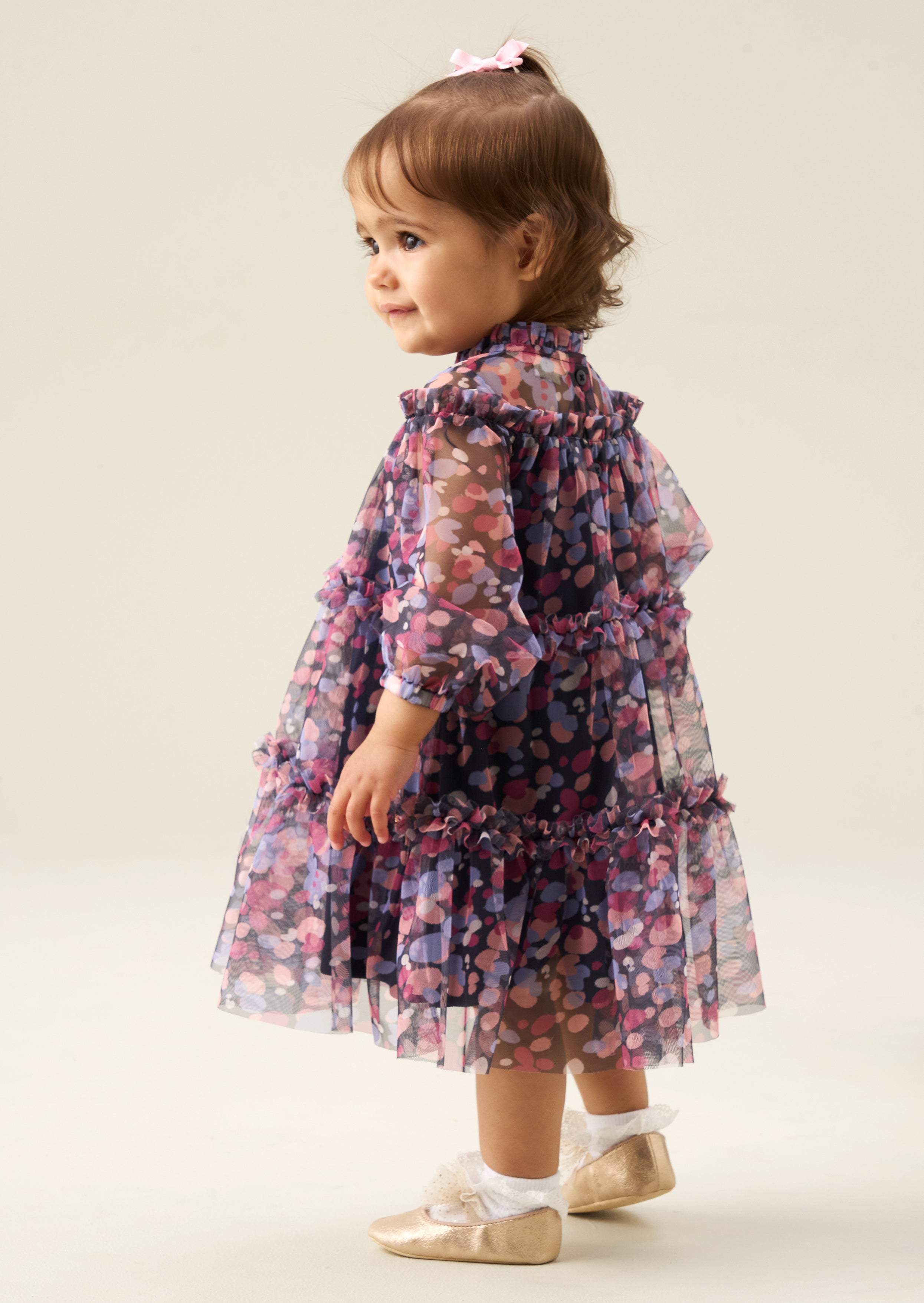 Cara Tiered Mesh Dress
