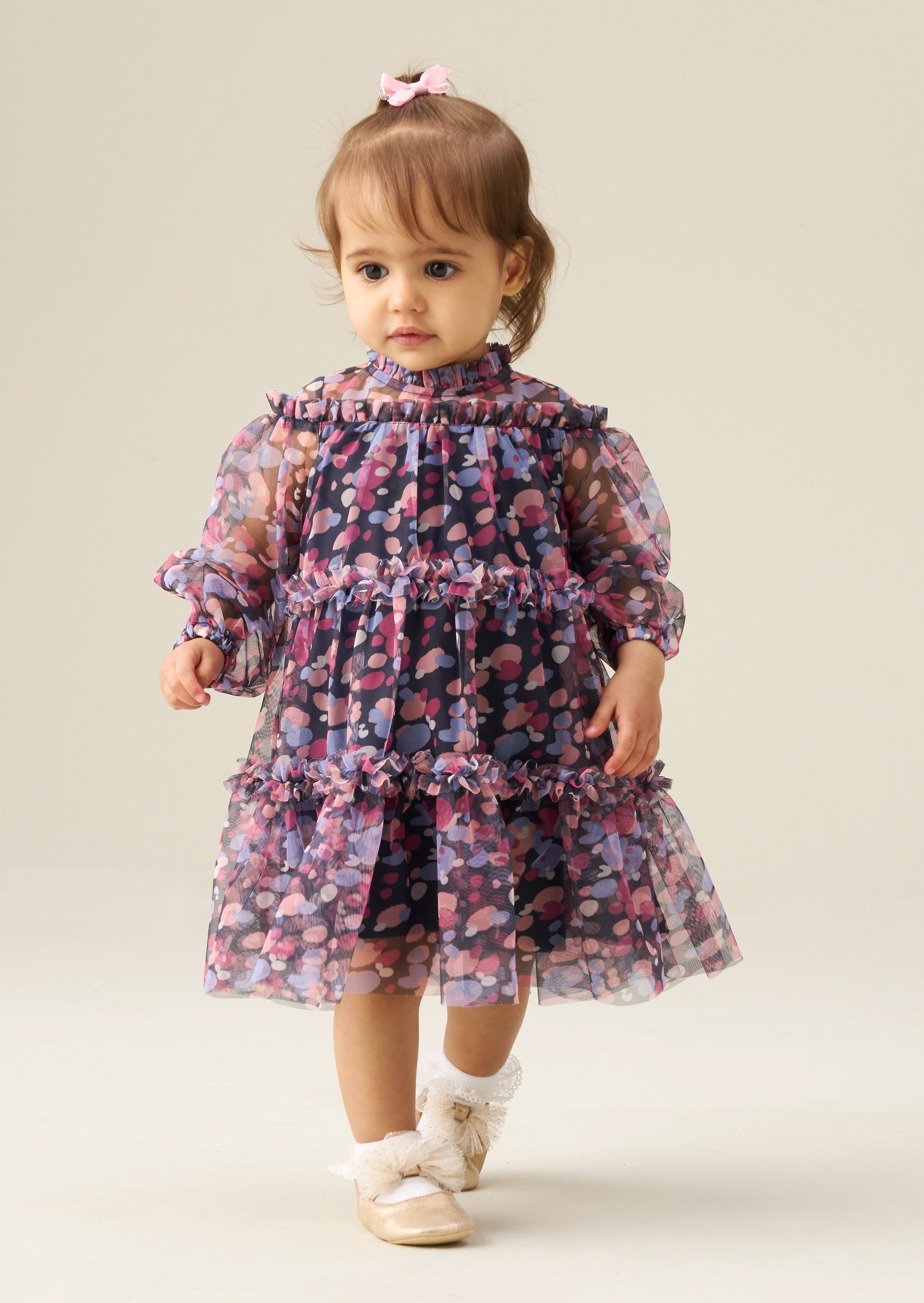 Cara Tiered Mesh Dress