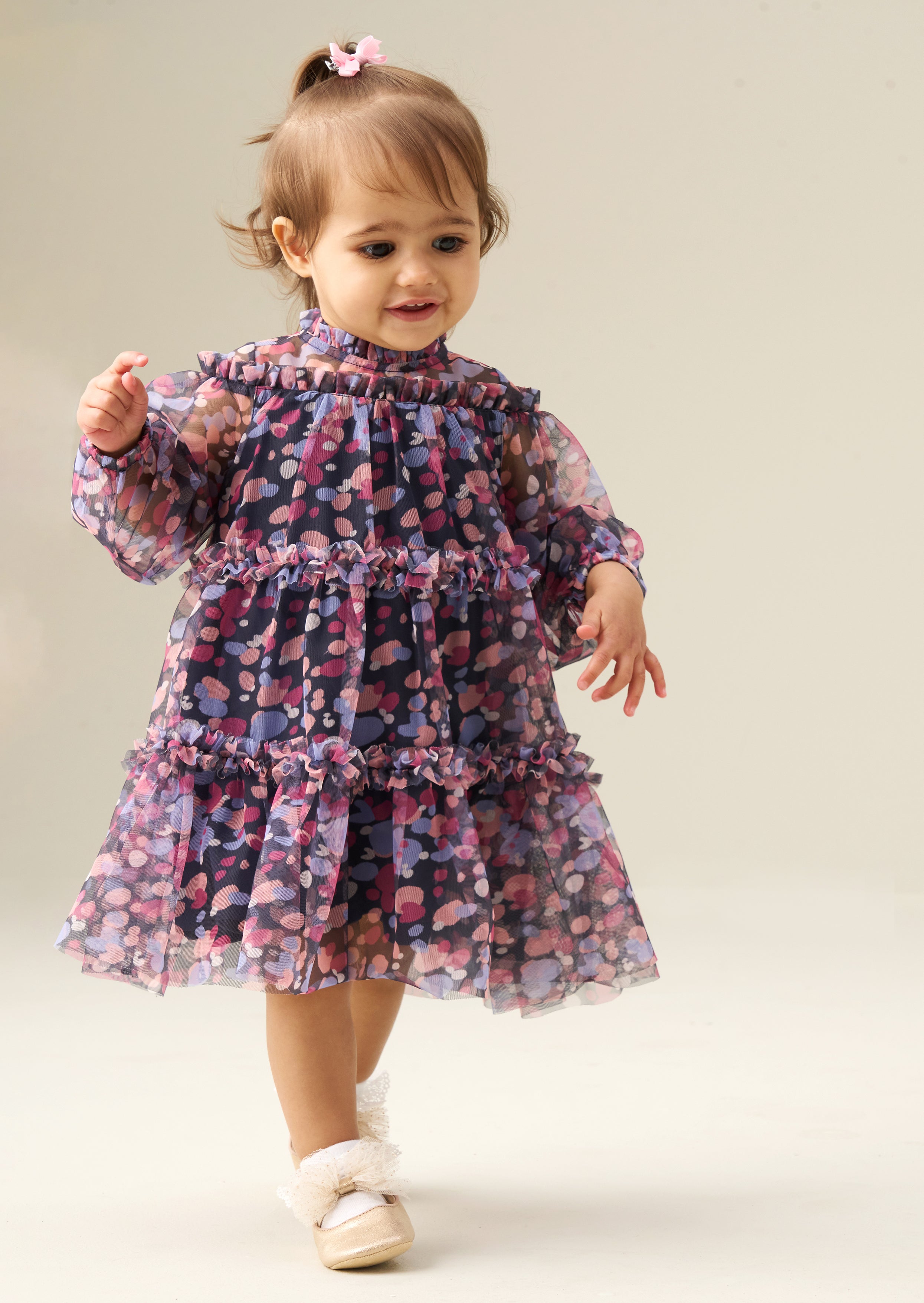 Cara Tiered Mesh Dress