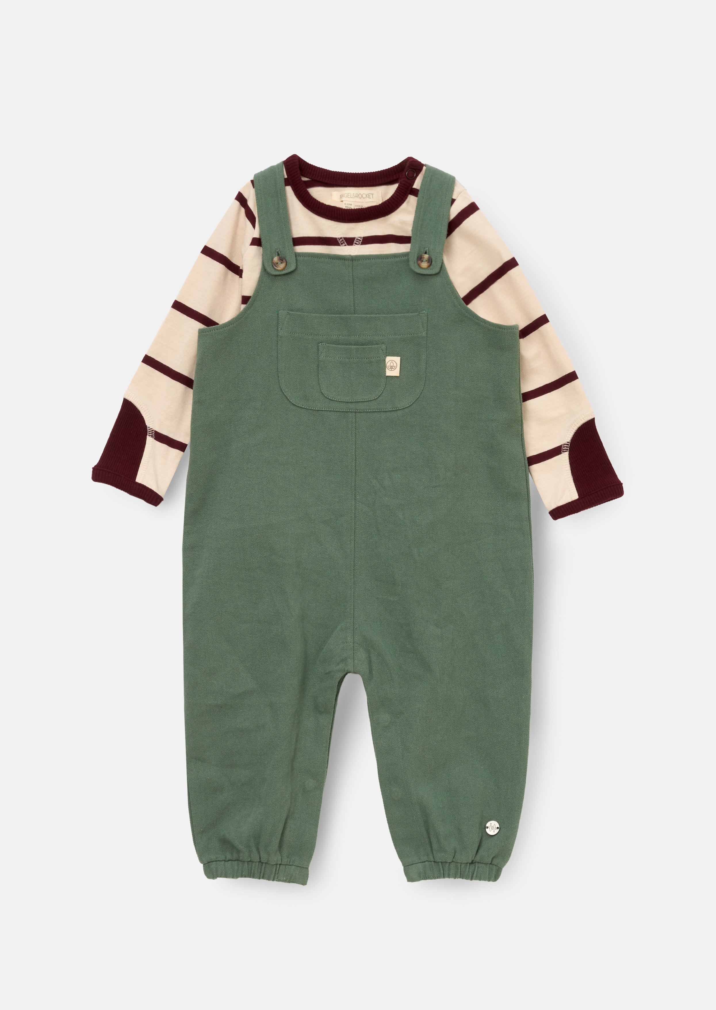 George Mini Twill Dungaree Set