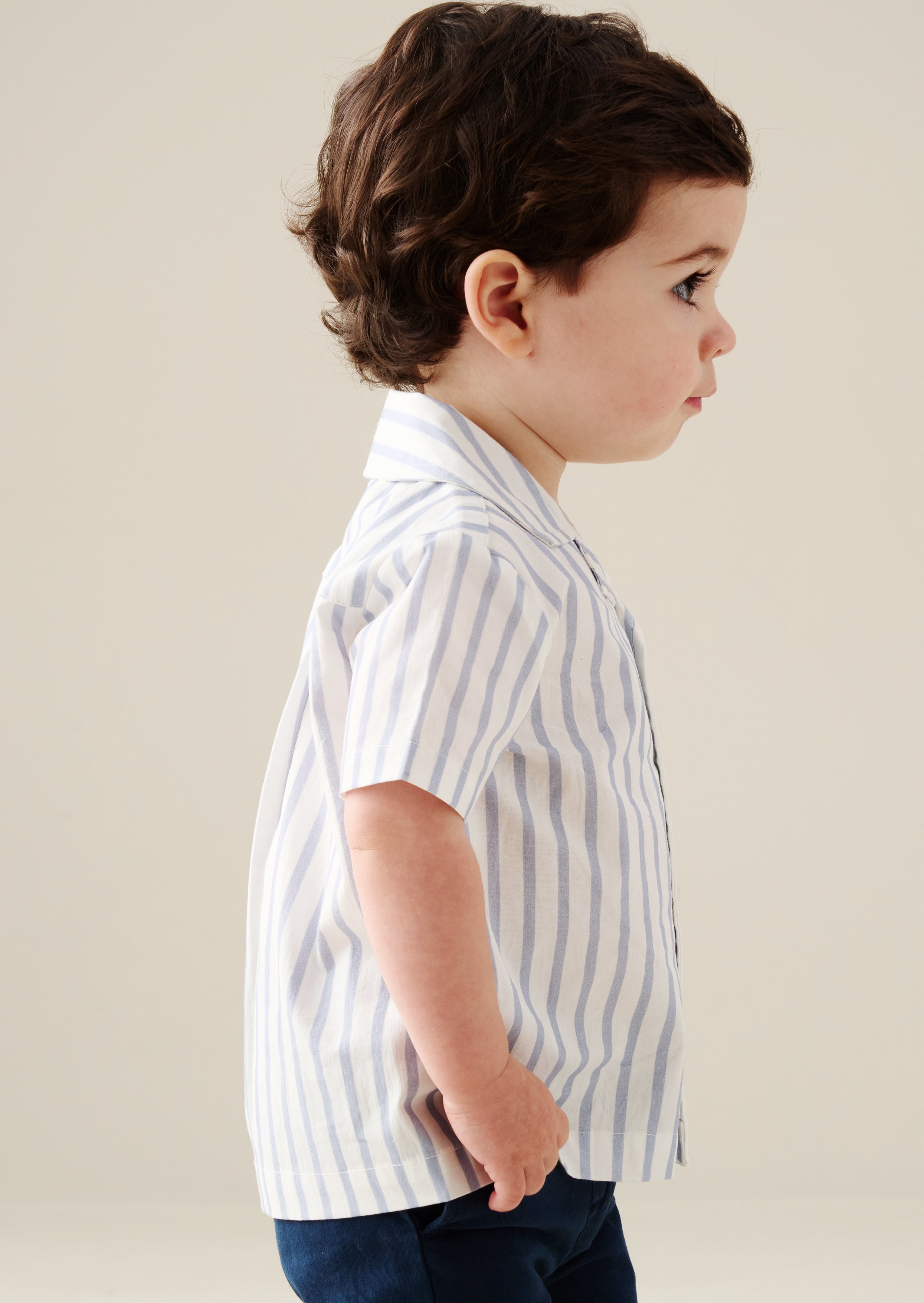 Santi Cut And Sew Stripe Shirt