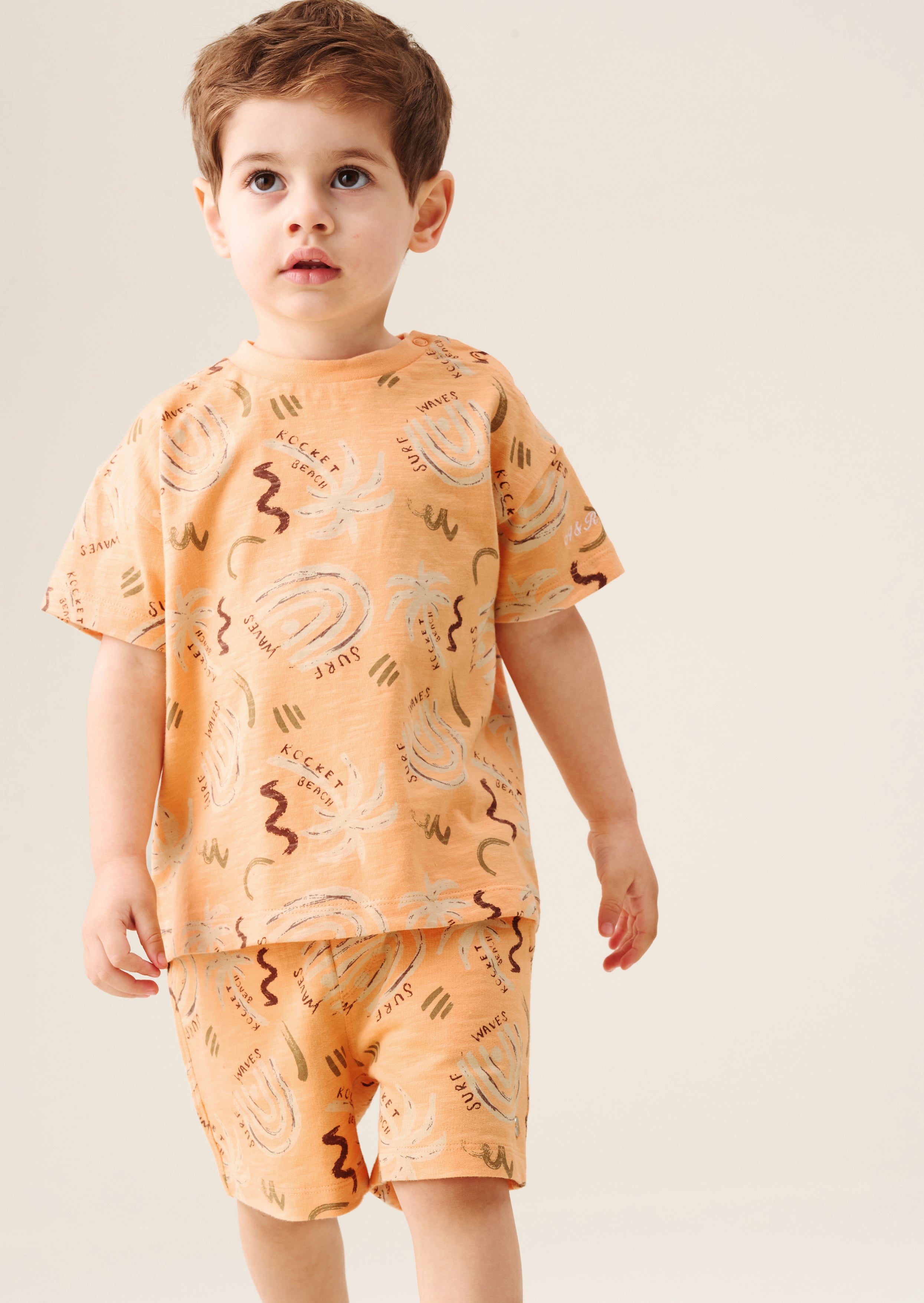 Kylo Übergroßes Palmblatt-T-Shirt- und Hosen-Set