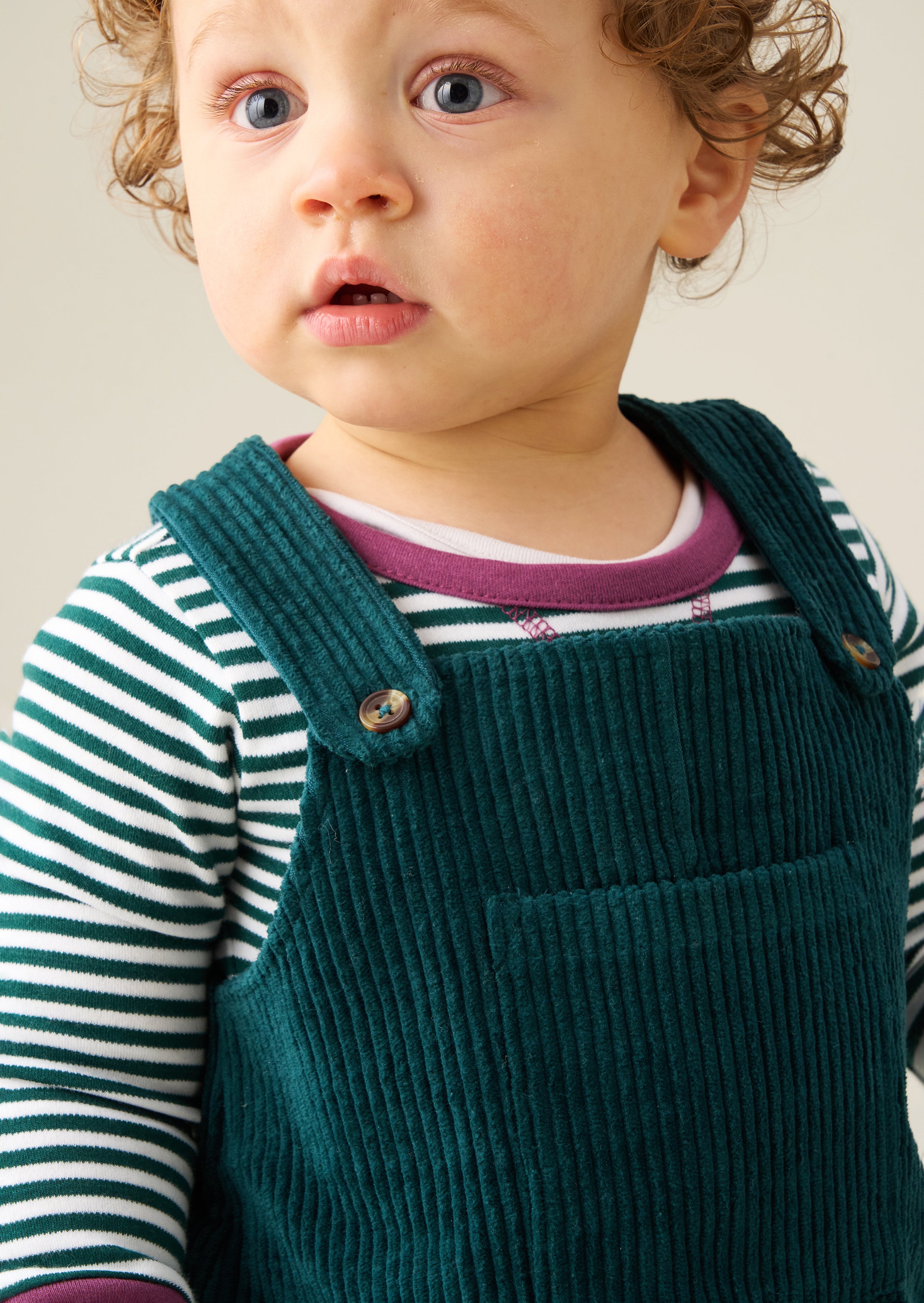 Axton Cord Dungaree Set