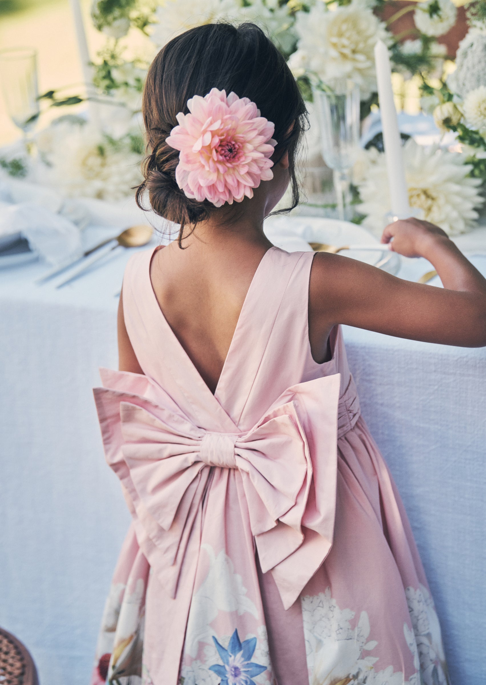 Elisa Pink Bow Back Dress