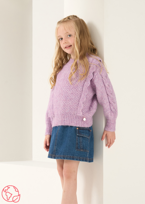 Marnie Lilac Scalloped Frill Jumper