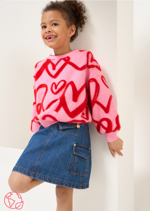 Hattie Pink Heart Jumper
