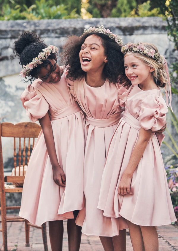 Robe Portia Blush à corsage plissé