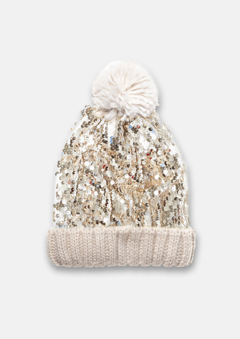 Shimmer Sequin Knitted Hat 7-10 Years- rockahula